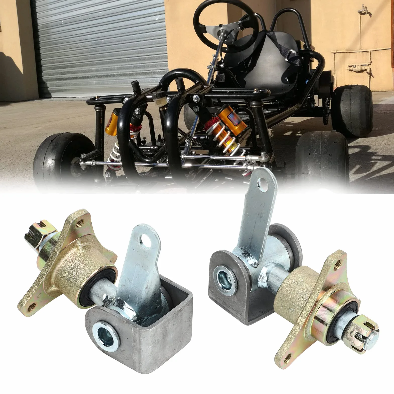 KIMISS Przegub koła przedniego 17mm 3-kołkowy ze stali stopowej dla quadów, ATV i gokartów z oponami 6"