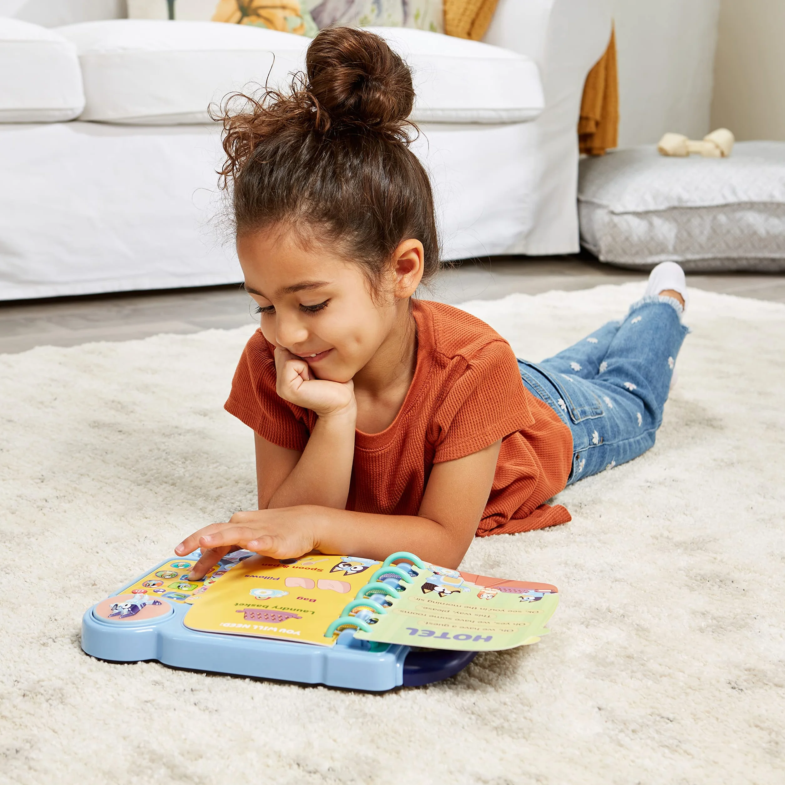 VTech Bluey - Moja interaktywna książka do gier, książka edukacyjna dla dzieci, zabawka Bluey - 3/7 lat - wersja PL