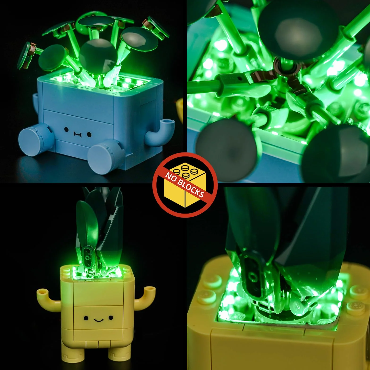 Zestaw oświetleniowy kompatybilny z Lego 10349 Happy Plants Botanical Collection Set (nie jest to model), zestaw oświetleniowy LED kompatybilny z Happy Plants 10349, kreatywne zabawki