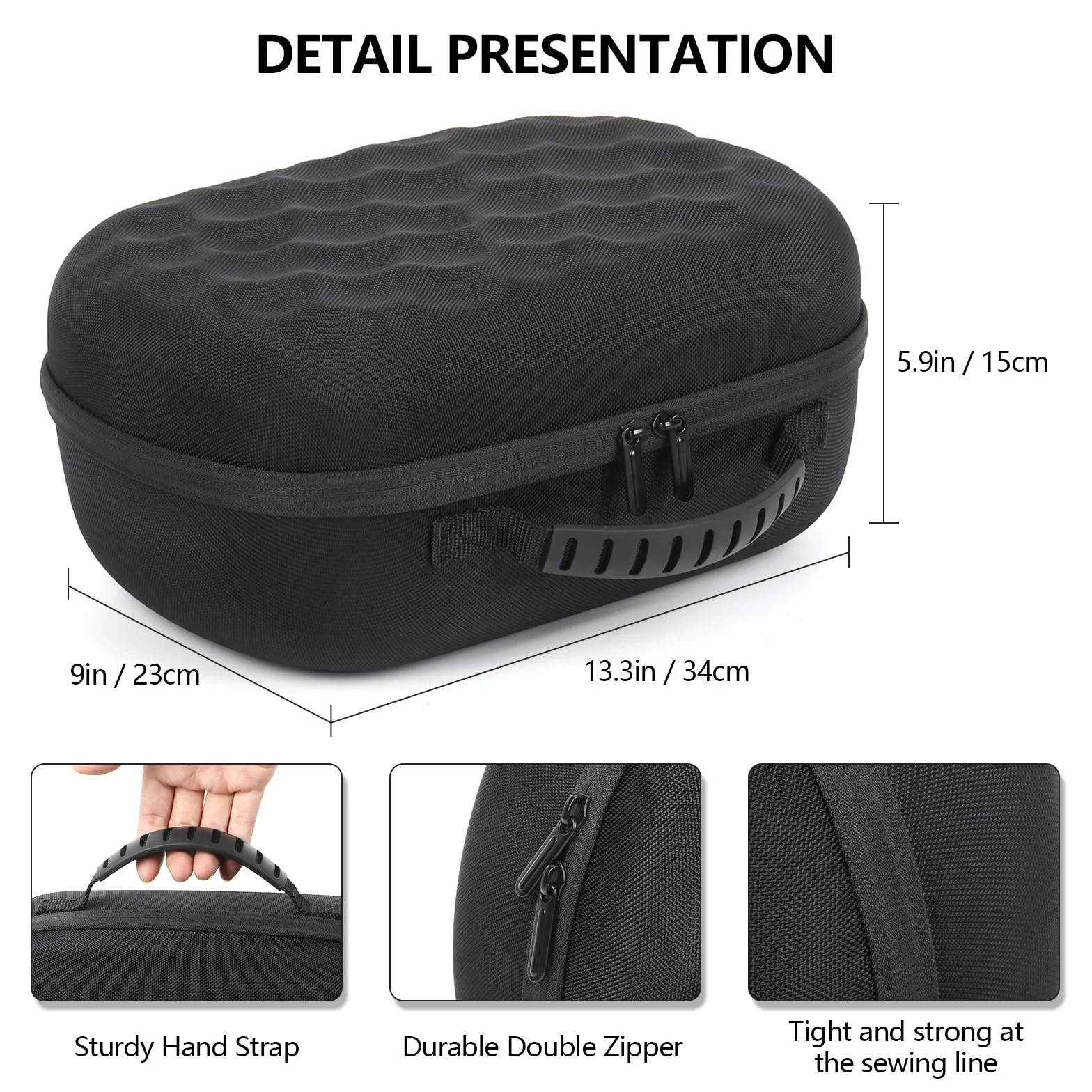 Etui do Meta Quest 3S, EVA, twarde etui kompatybilne z BOBOVR M3 Pro/Kiwi Design/opaska na głowę AMVR, zestaw słuchawkowy, kontroler i akcesoria, organizer podróżny VR, etui / walizki