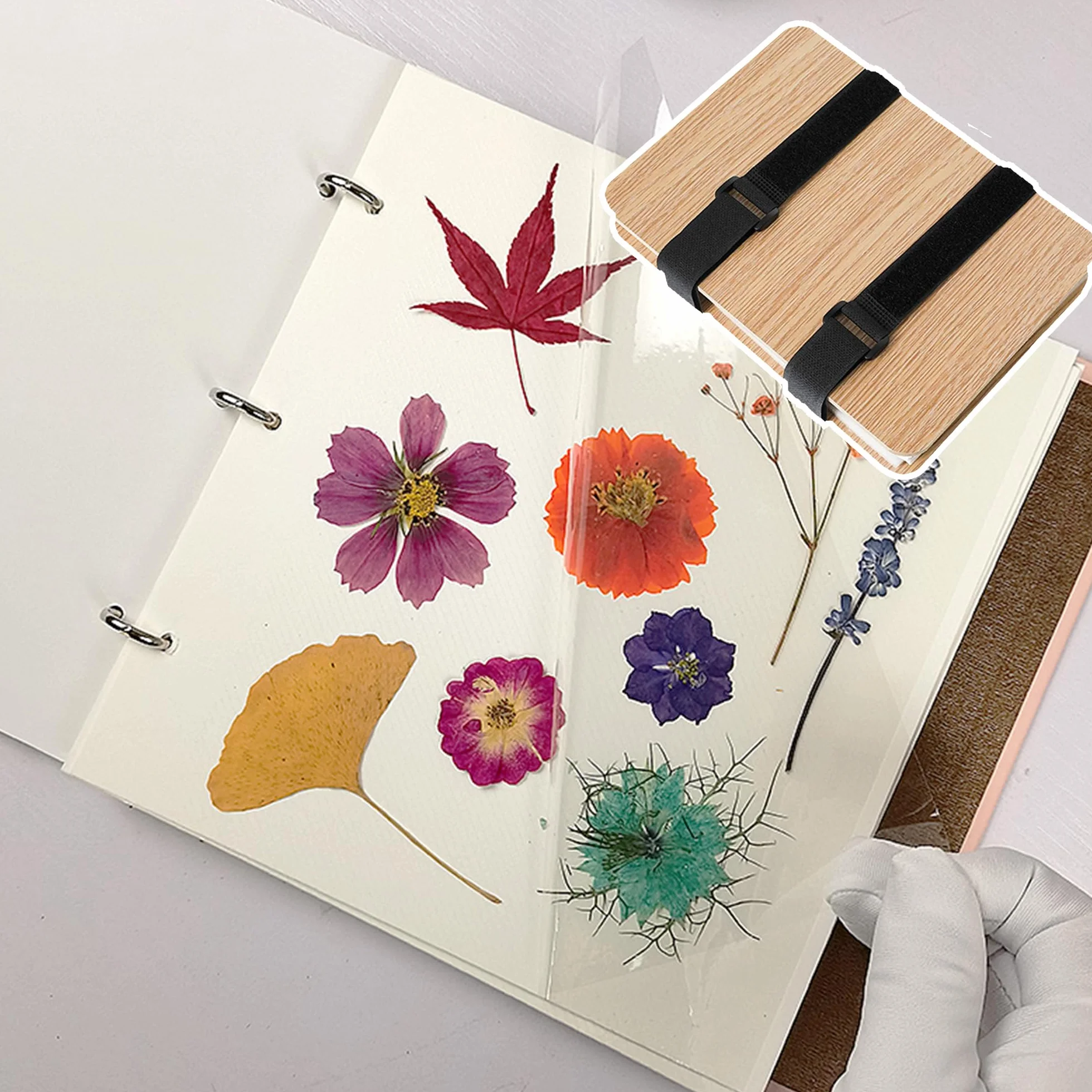 QSLKI Drewniany Zestaw do Wyciskania Kwiatów 6 Warstw 14 x 20 cm dla Dorosłych i Nastolatków - Profesjonalny dla Miłośników Sztuki