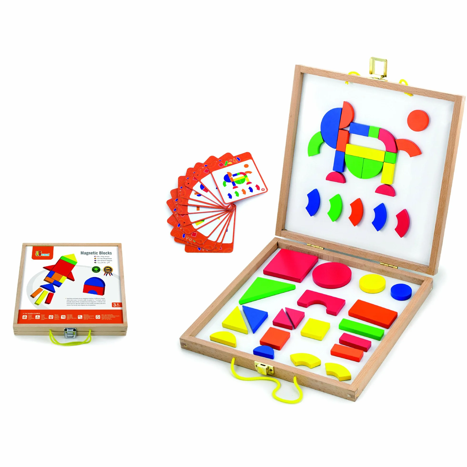 Viga Toys - Magnetyczna gra kształtów