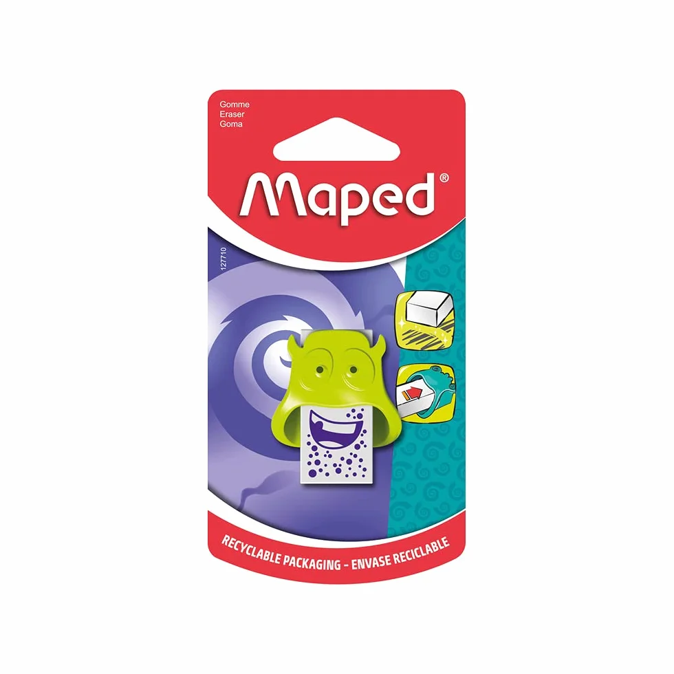 Maped Monster 127710 Gumka do Ścierania, Zielony, S