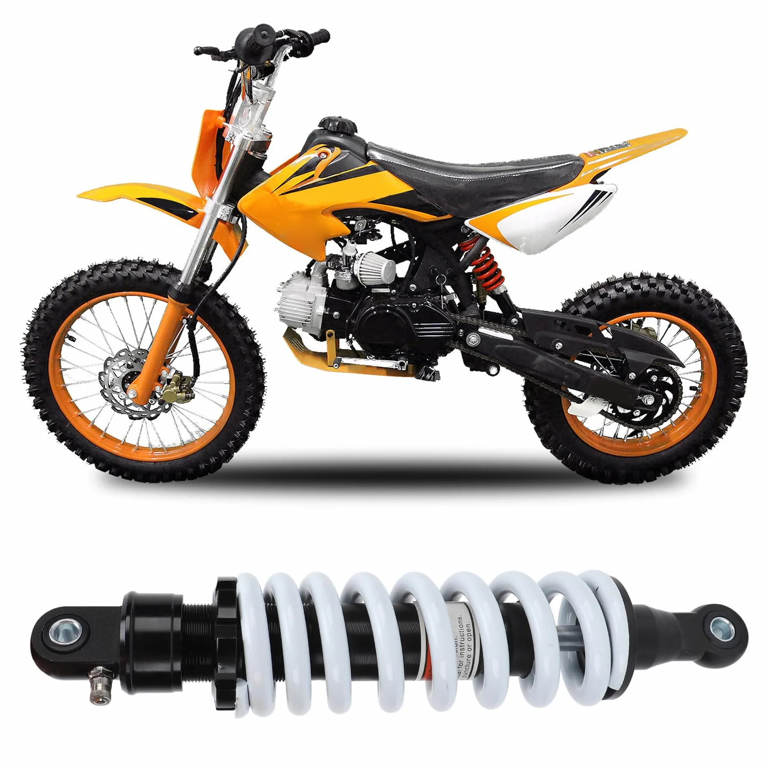 Amortyzator Motocyklowy Tylny 310mm 10mm Stop Aluminium CNC do Dirt Pitbike ATV