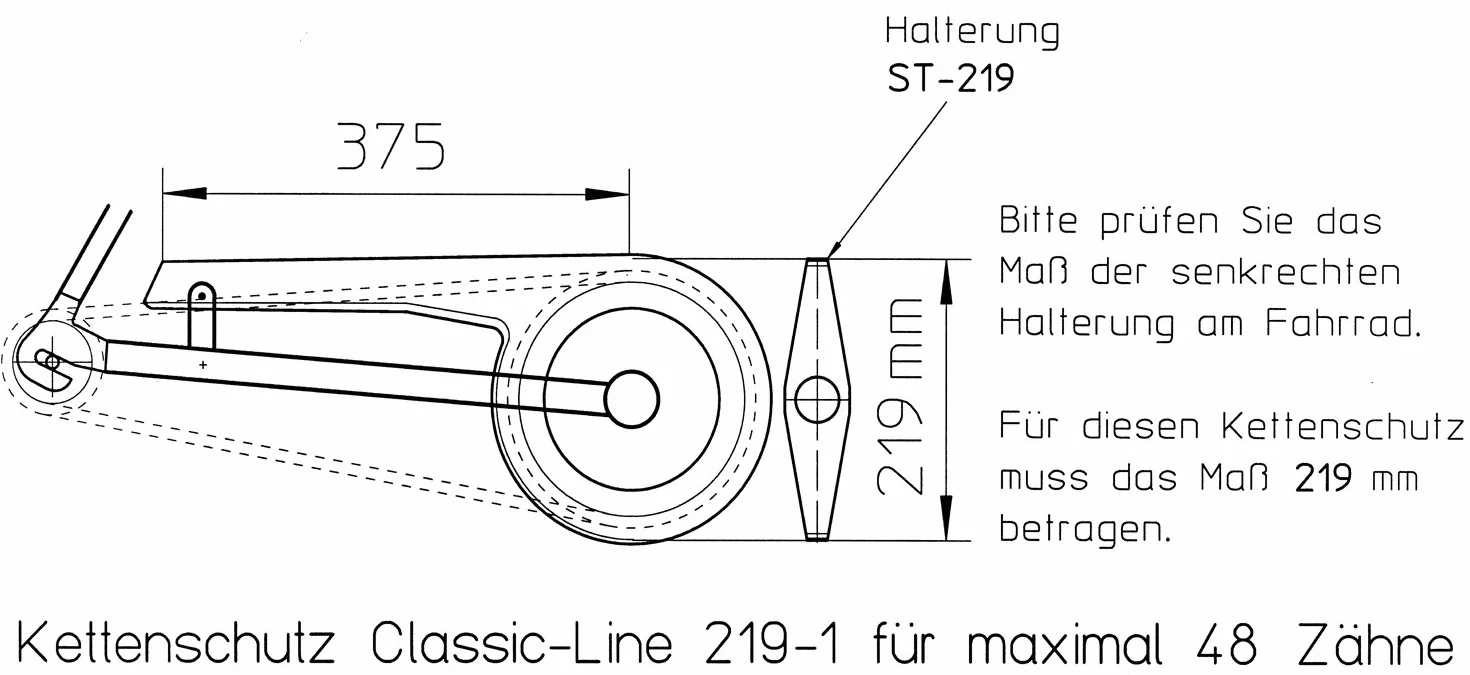 Dekaform Osłona łańcucha 219-1 Classic-Line do Biria BBF