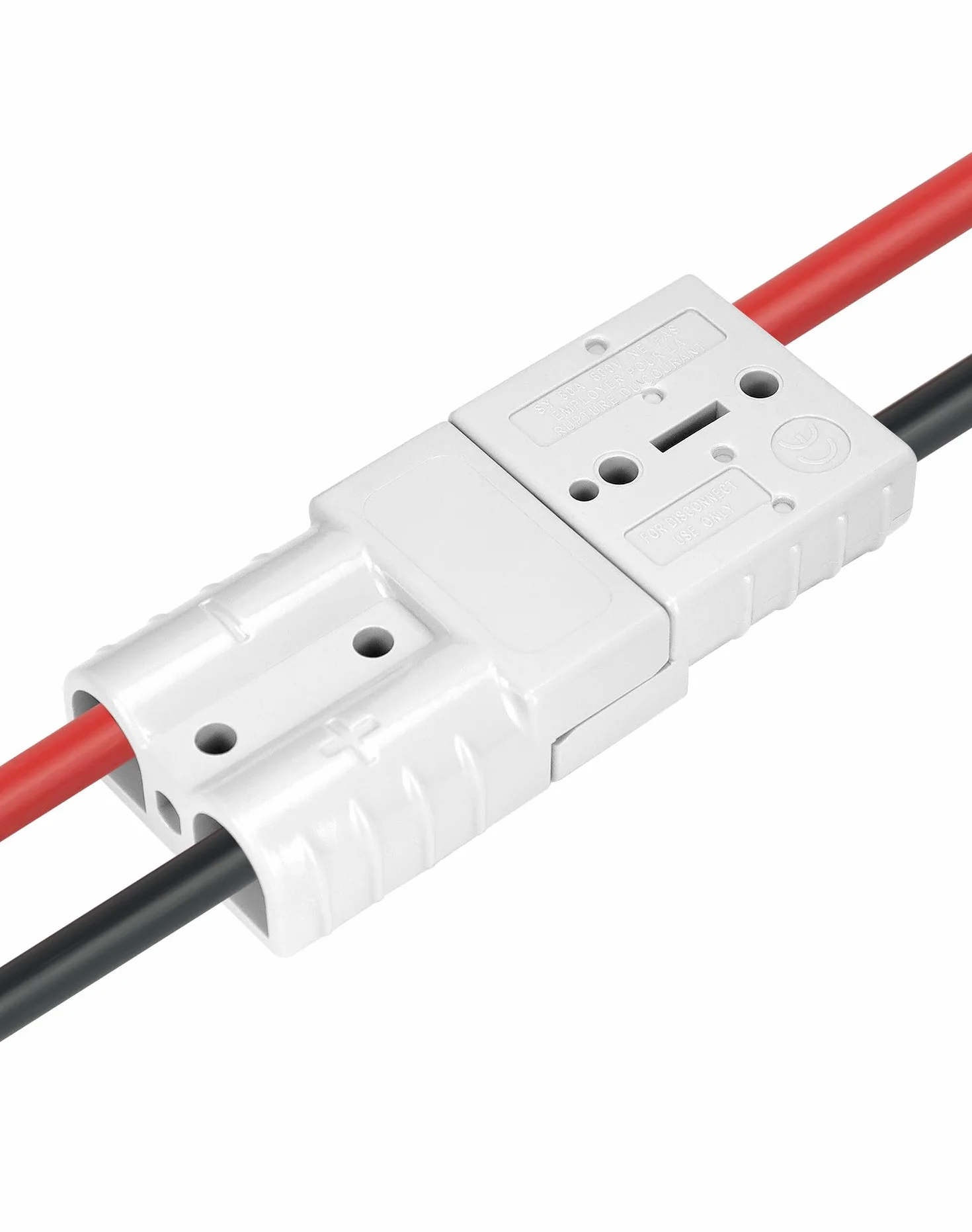 QWORK® 10 zestaw złączy do akumulatorów 50A 600V, szybkozłącze wtykowe do akumulatorów do wózków widłowych, przyczep kempingowych, samochodów, łodzi