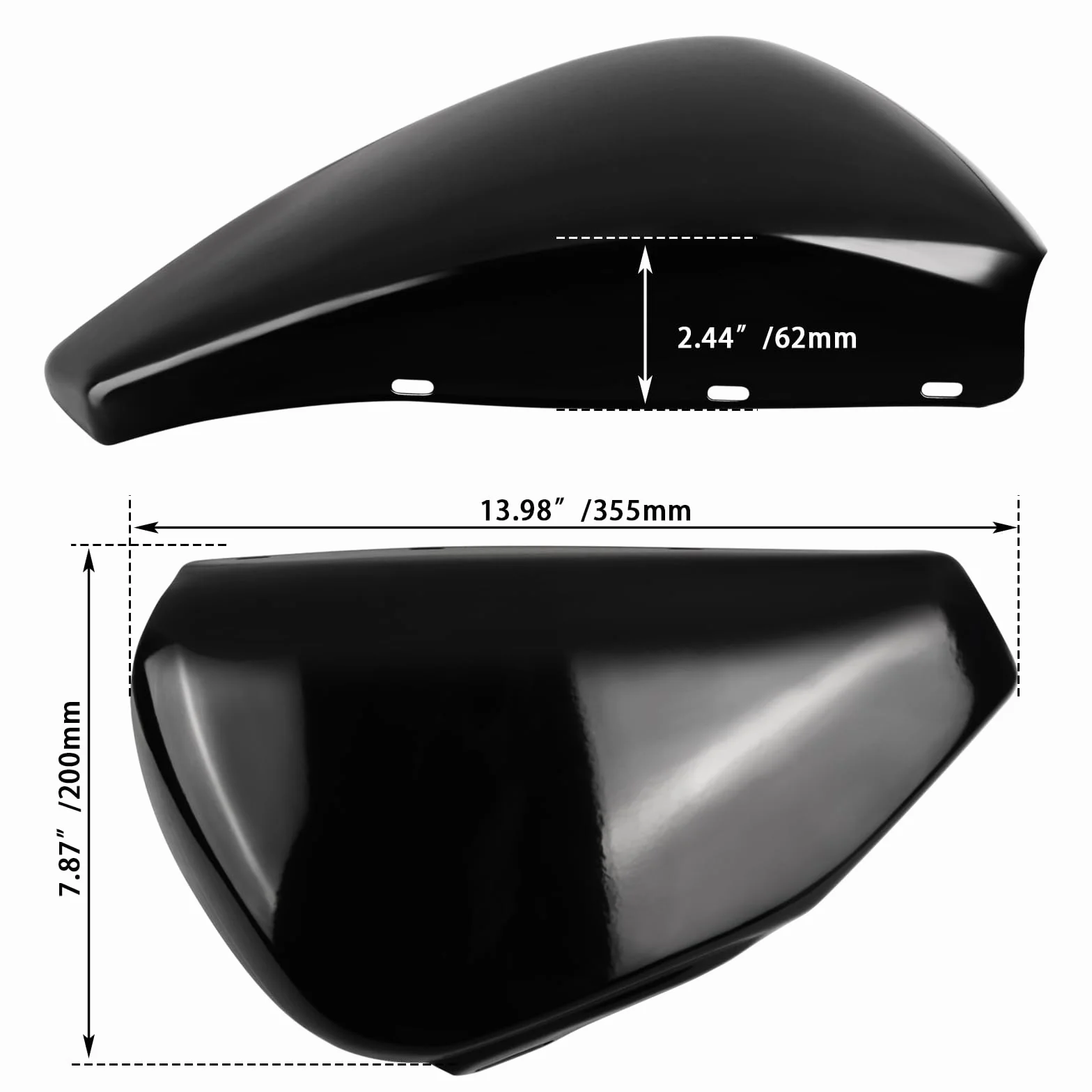 lewa osłona baterii pasuje do modeli Harley Davidson Sportster XL 2004-2013 XL1200 XL883, czarny