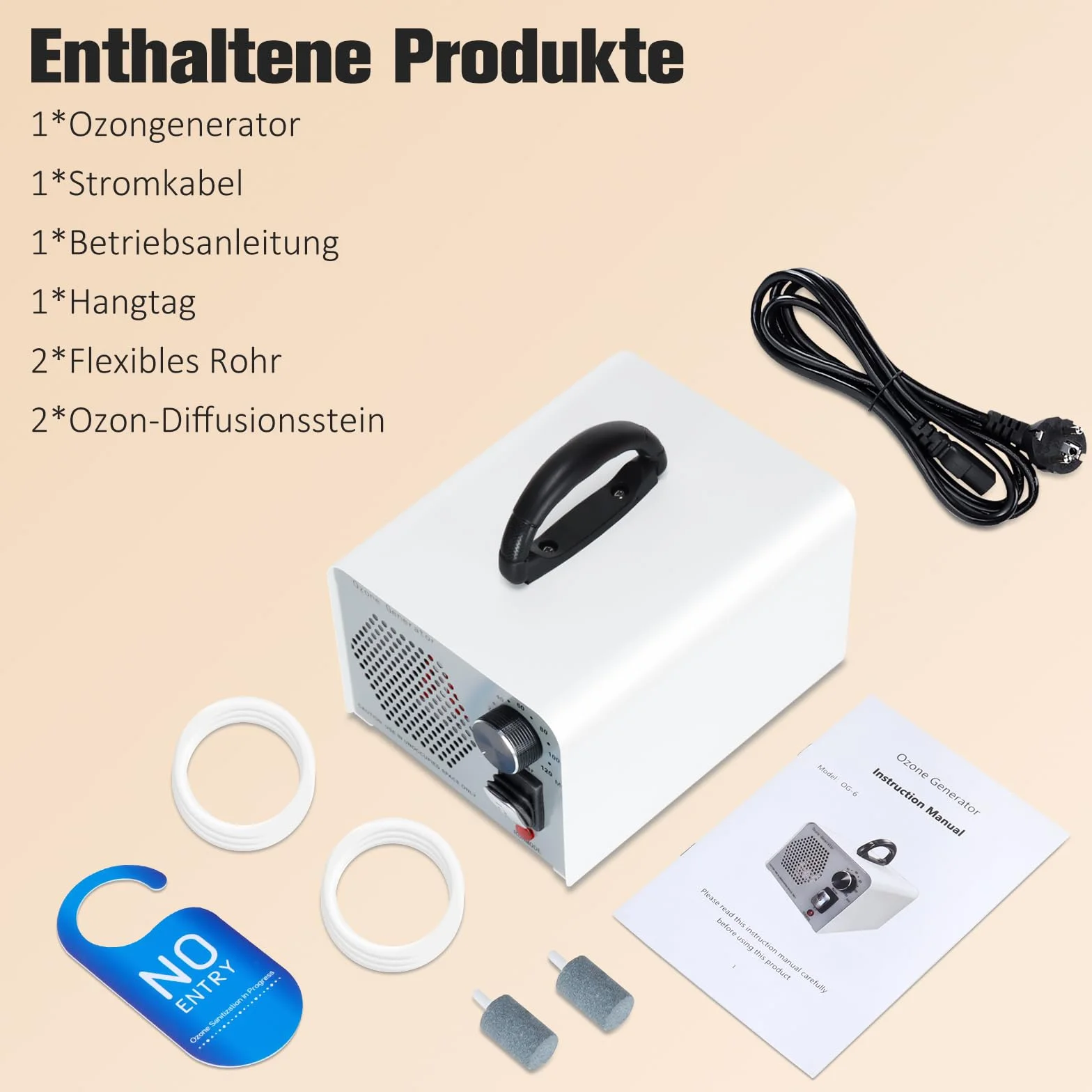Generator ozonu 2 w 1 60000 mg/h oczyszczacz powietrza neutralizator zapachów O3 z timerem 120 min ozonator do samochodu