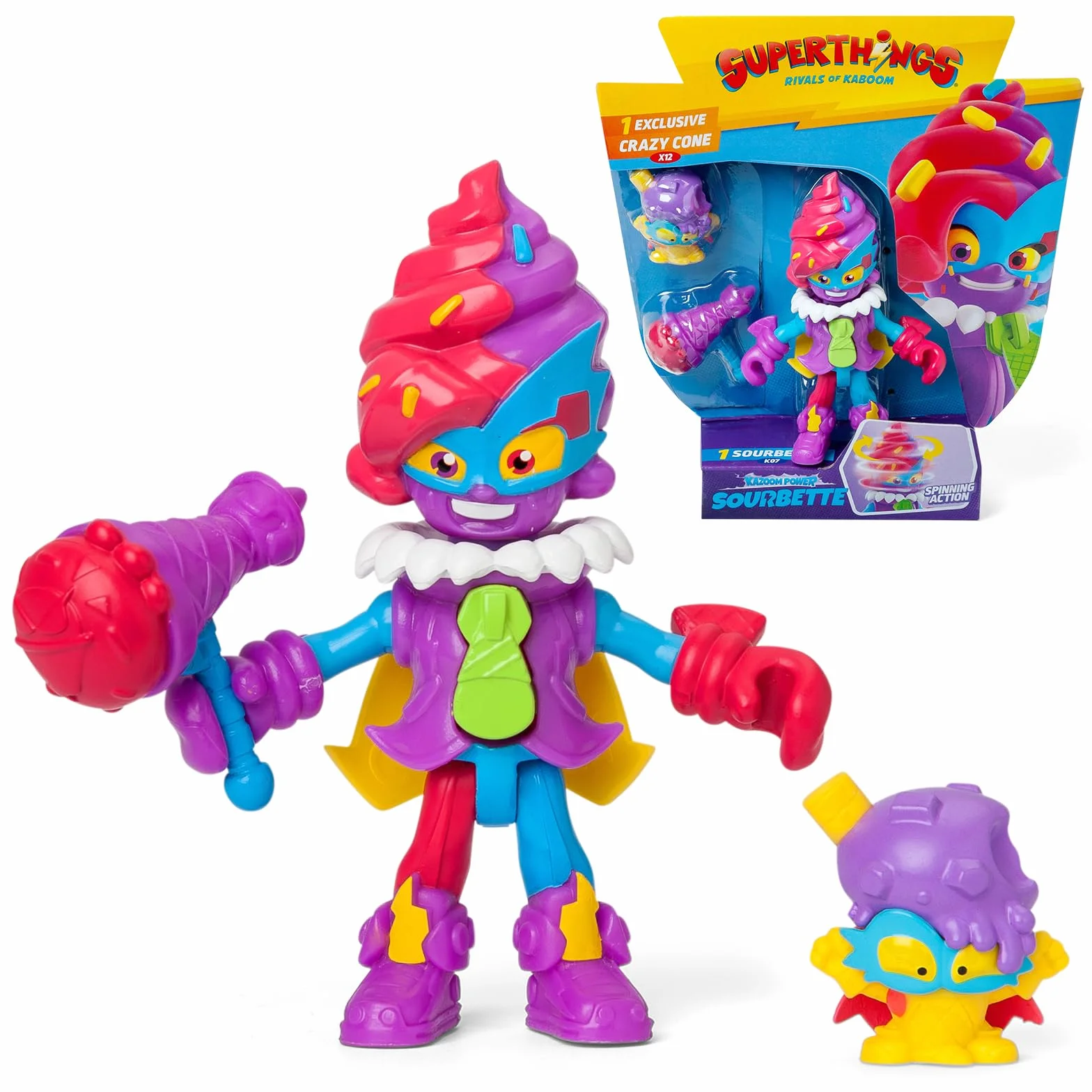 SUPERTHINGS KAZOOM Power Mission – Kazoom Kids. Figurka AirBlast z serialu TV „SuperThings Kazoom Power”. Zawartość: 1 Kazoom Kid, 1 ekskluzywny SuperThing, 1 akcesorium)