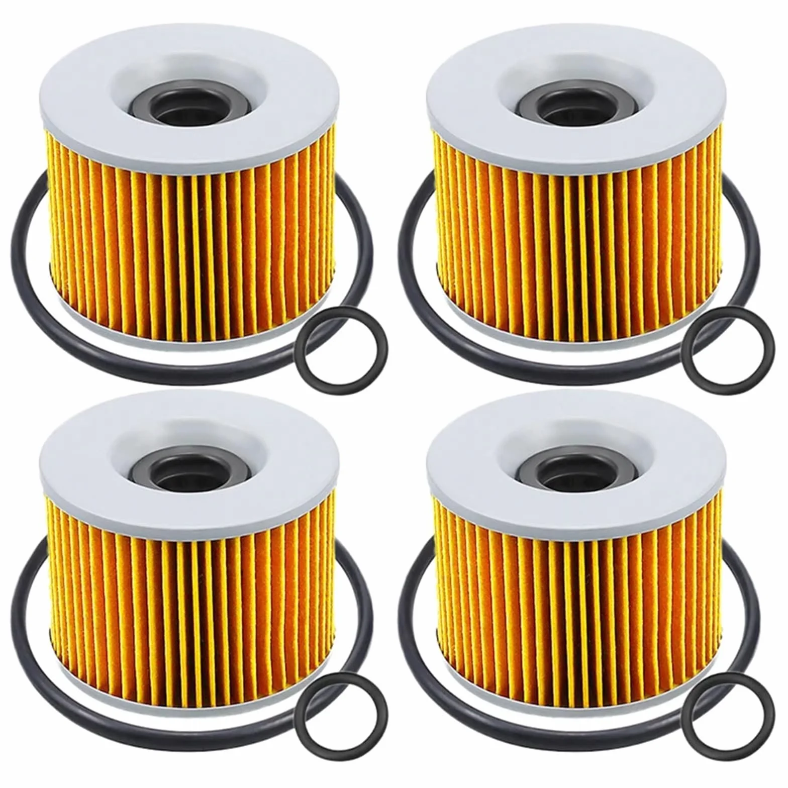 Motocyklowe Filtr Filtr oleju motocyklowego pasuje do Kawasaki ZZR250 ZZR1100 ZZR1200 Ninja 600R ZX400F ZX 550 600 750 1000 1100 ZX11 Filtr oleju(Yellow-4 pcs)