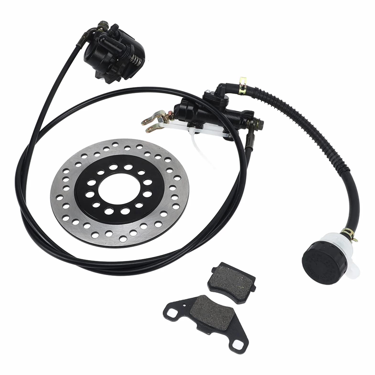 Go Kart Hamulce Master Cylinder Kit Tylny Hydrauliczny Zacisk Hamulcowy Tarcza Wirnik Klocki