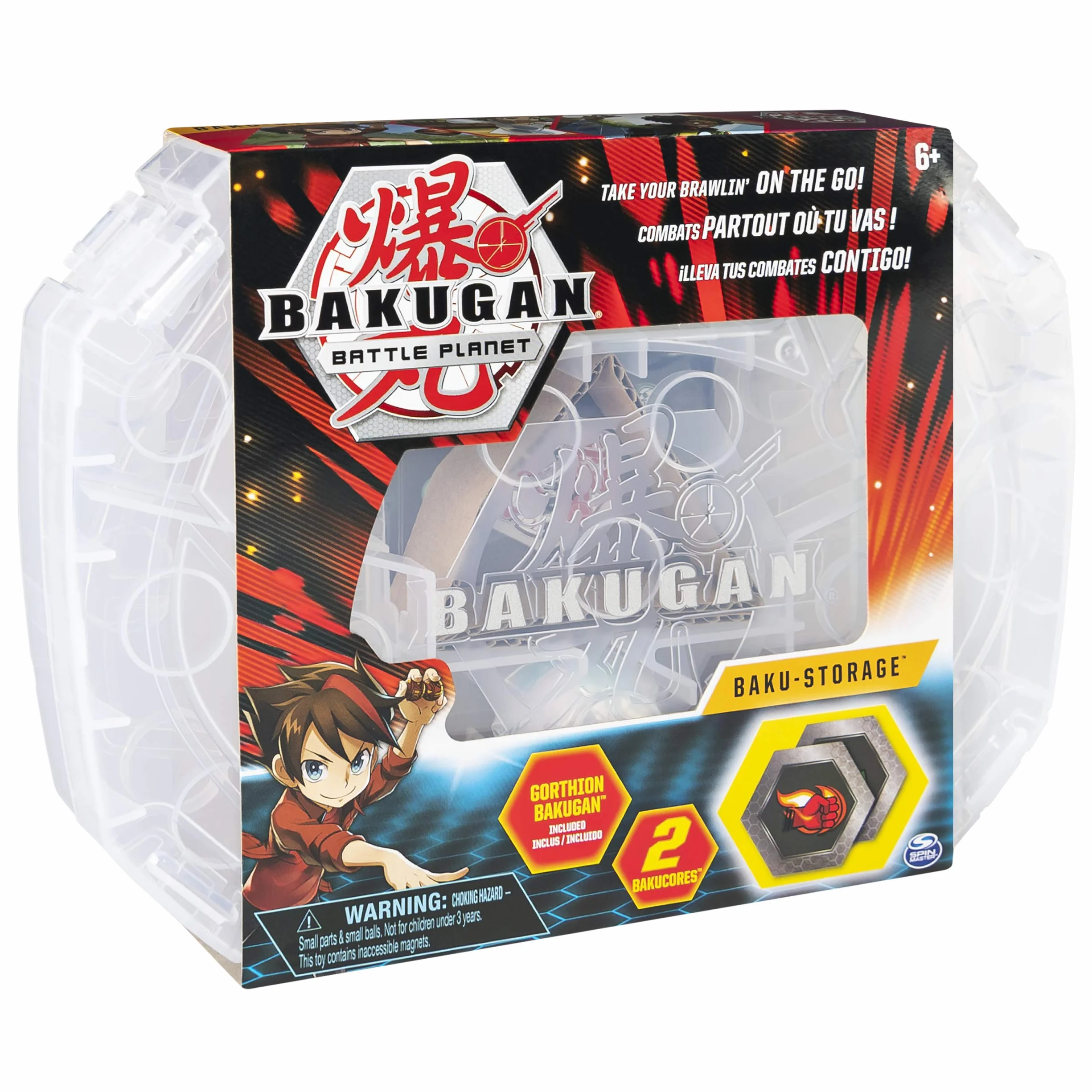 Bakugan 6045138 / #20115350 - Storage Case, walizka do przechowywania z dodatkową piłką Bakugan Basic, Gorthion (biała)