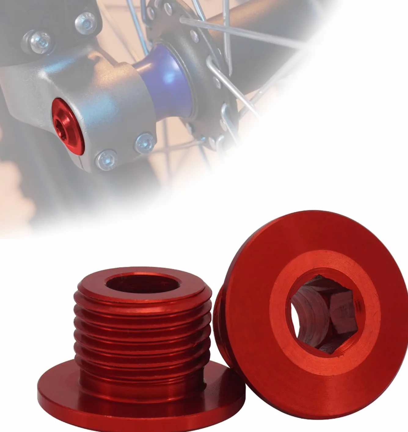 Śruby do osi przedniego koła motocyklowego M16 x 1,5 P nakrętka zabezpieczająca oś Surron Sur-Ron Light Bee X/S/L1E X160/X260 czerwone