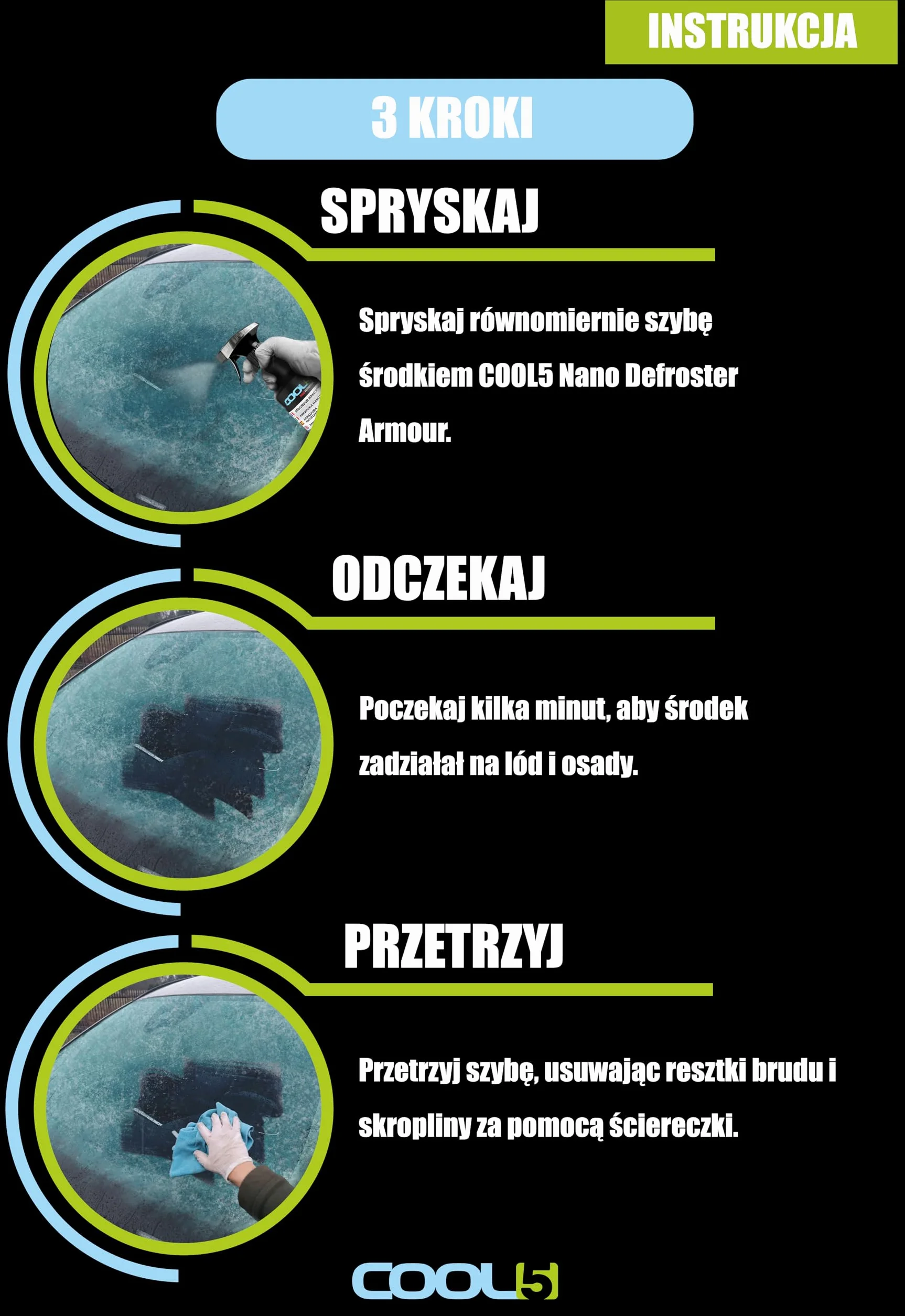 Nano Defroster Armour - Odmrażacz do szyb XXL, 1000 ml
