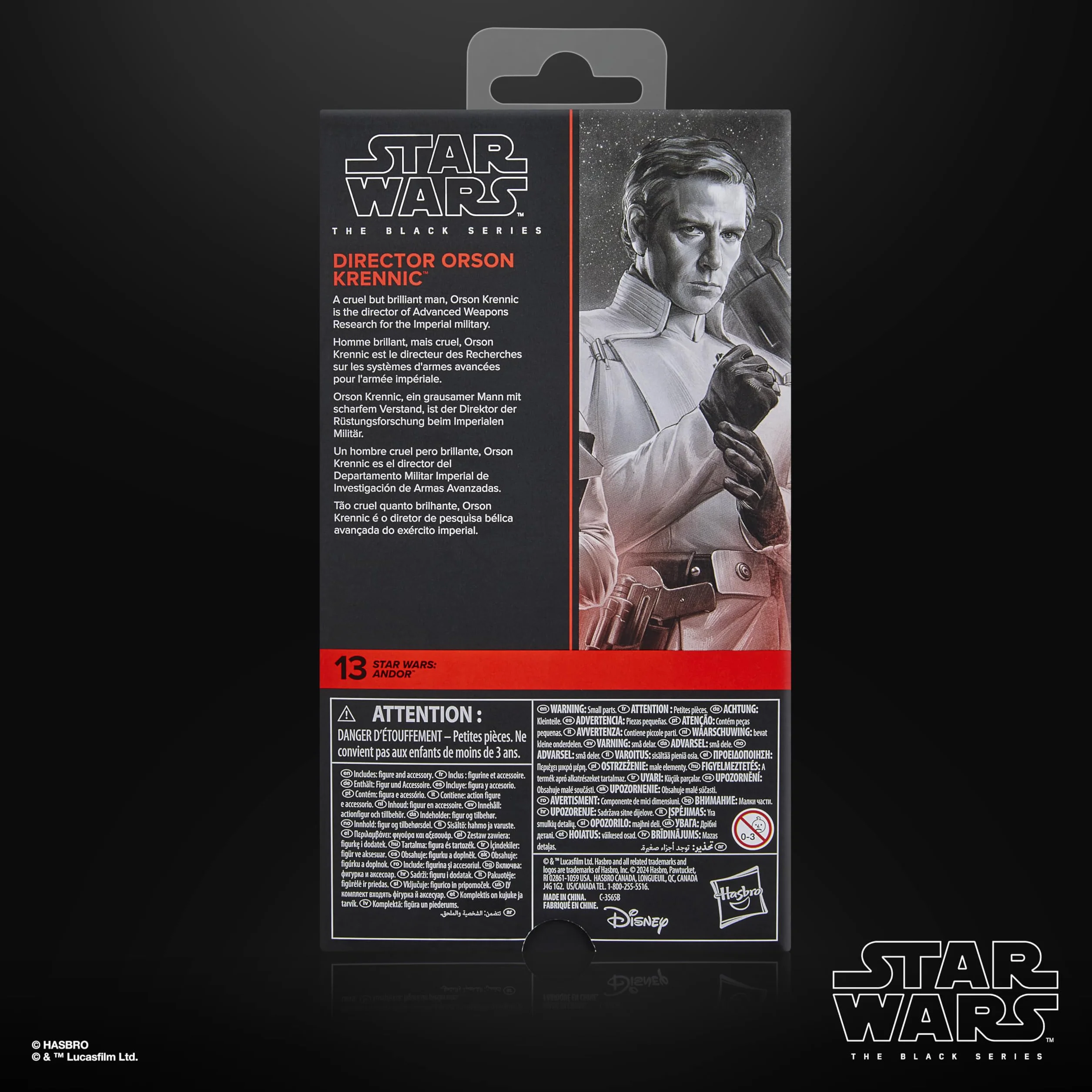 STAR WARS The Black Series Reżyser Orson Krennic, Andor kolekcjonerska figurka 15 cm