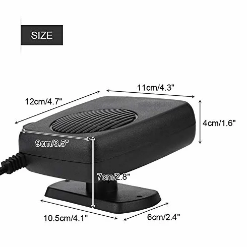 Wentylator samochodowy odmrażacz przedniej szyby 12 V 150 W ceramiczny grzejnik chłodzący 2 w 1