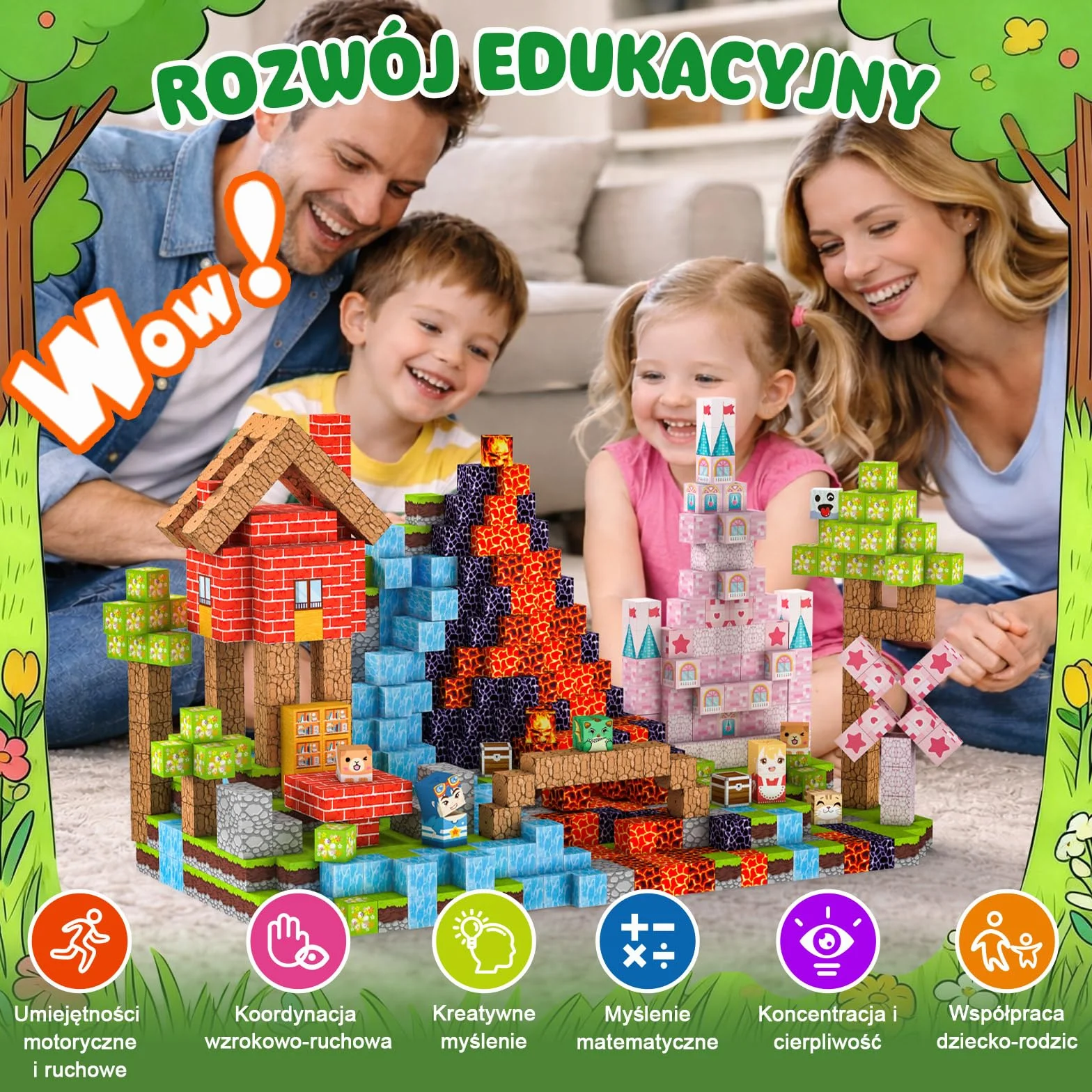 Klocki Magnetyczne 150 PCS 2CM, 3+ Zabawki sensoryczne STEM Montessori, Magnetyczne Klocki dla 3 4 5 6 7 8 9 10 11 12 8-12 lat Chłopcy i dziewczynki Prezenty urodzinowe