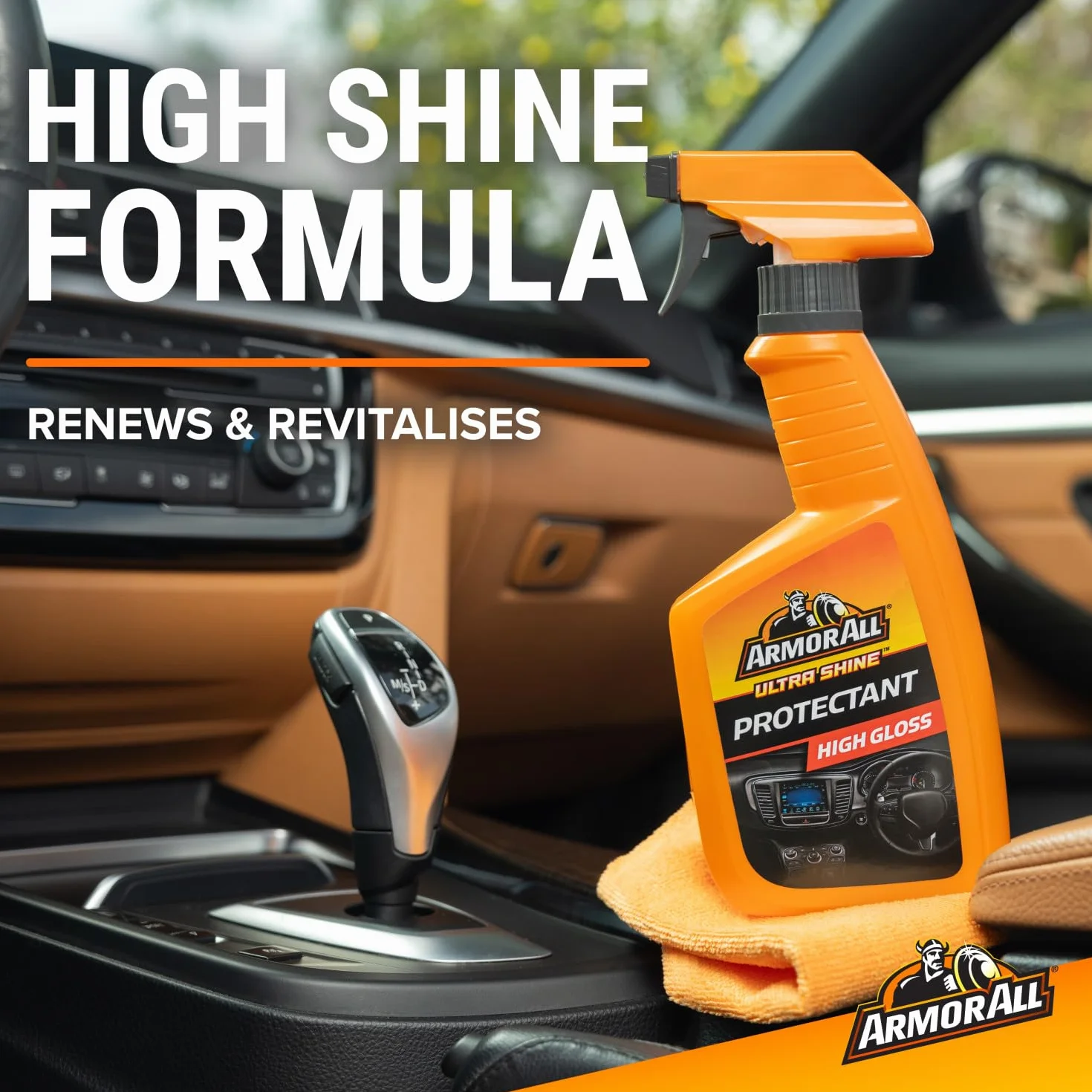 Armor All Ultra Shine środek ochronny o wysokim połysku 500 ml do wnętrza samochodu guma winyl ochrona UV