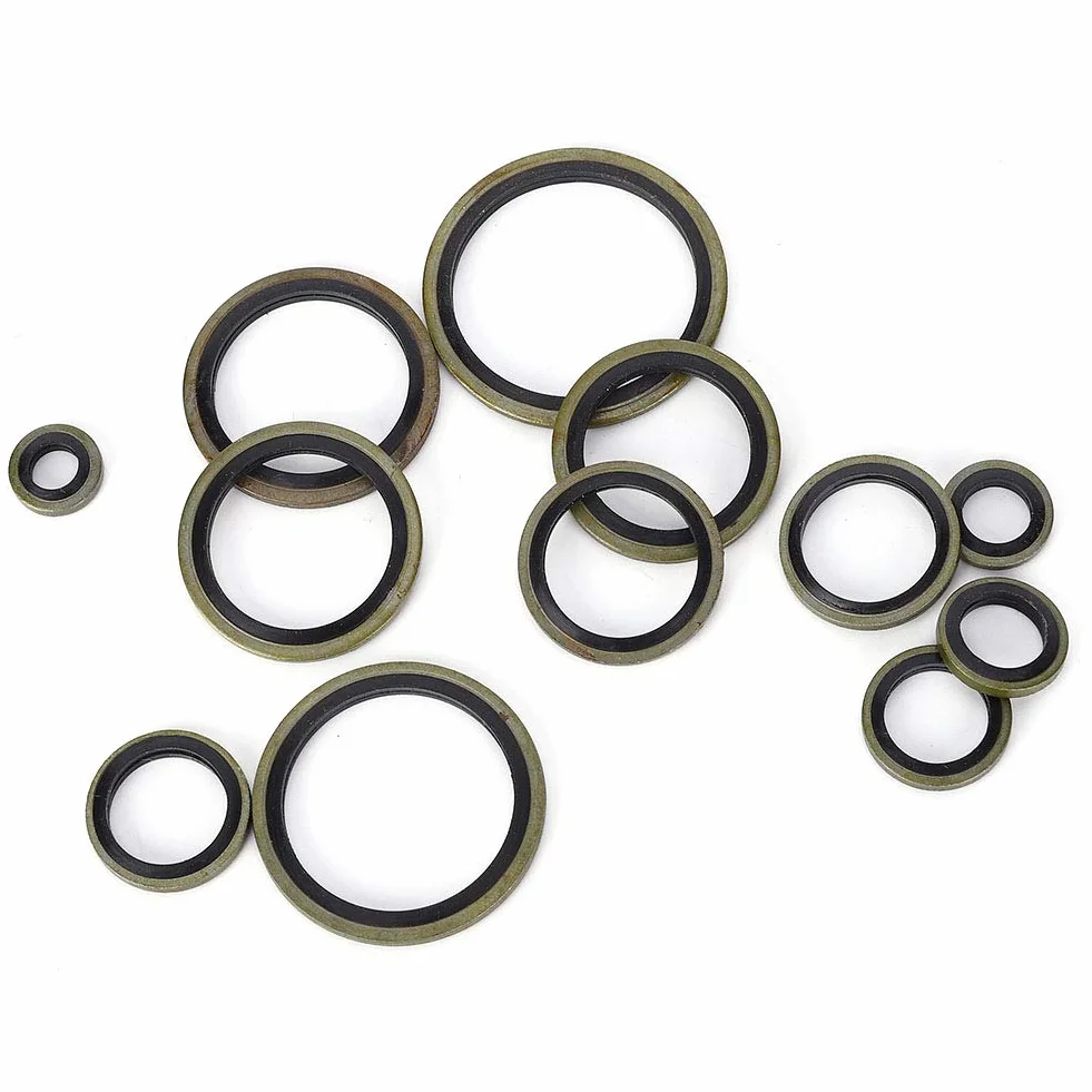 Uszczelka Korka Spustowego 240 Sztuk 6-30mm Metalowa Guma Zestaw Uszczelek