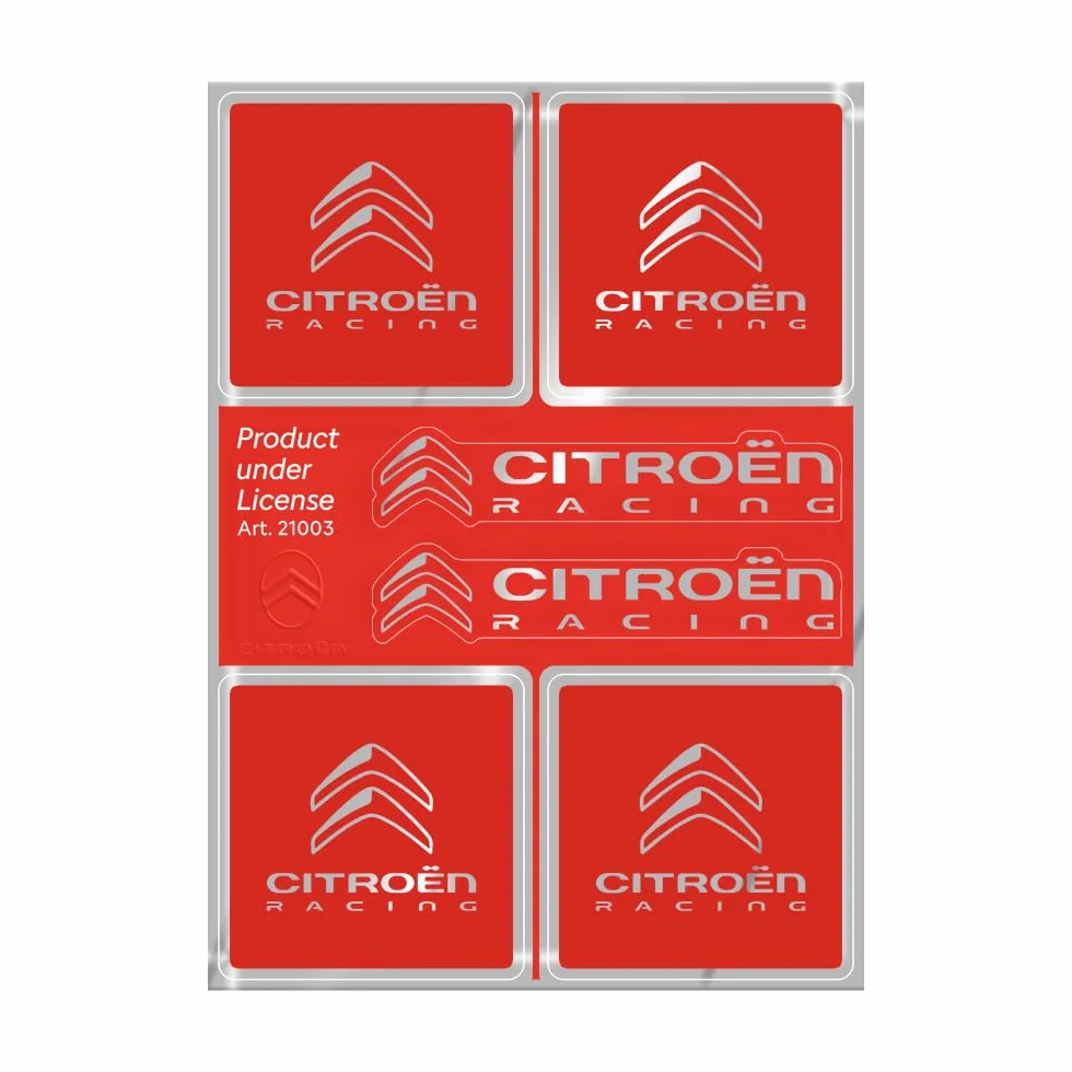 Citroen Racing Oficjalne Naklejki 6 Logo Czerwony 4R