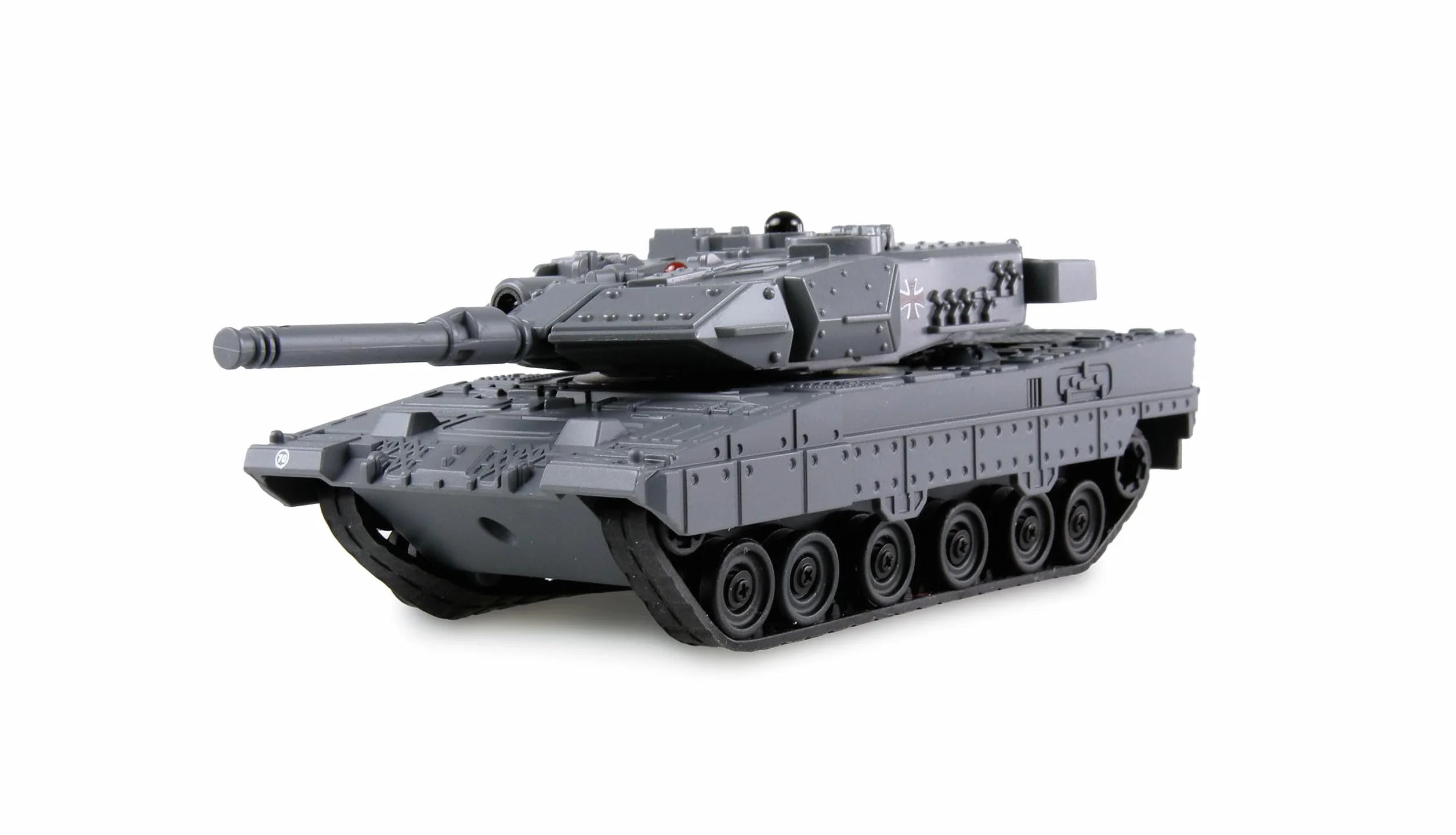 Amewi RC Leopard II mini czołg z funkcją IR-Battle zdalnie sterowany 1:72 RTR dla dzieci od 8 lat, szary