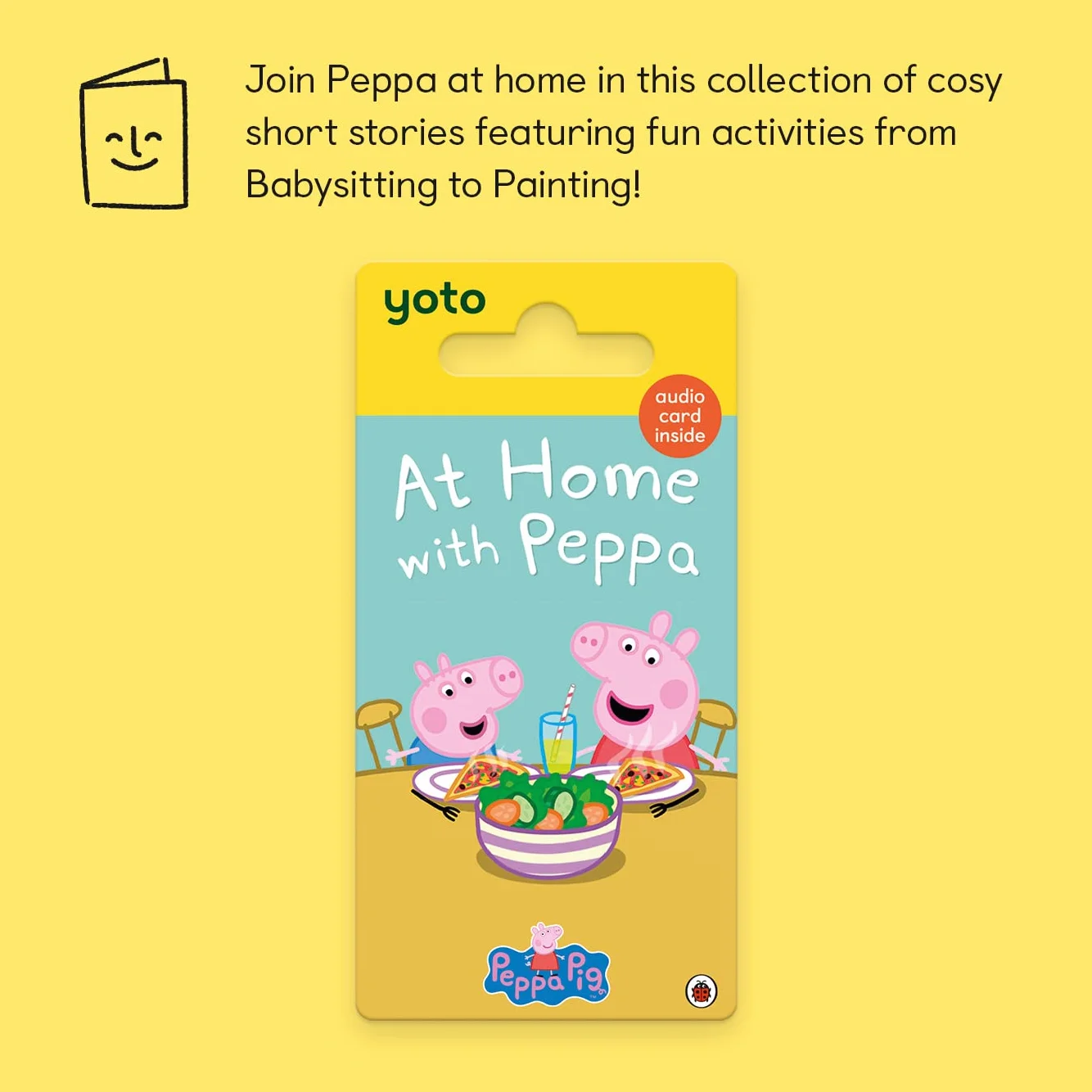 Yoto Peppa Pig: At Home with Peppa-Kids English Audiobook Card do użytku z Yoto Player & Mini All-in-1 Audio Player, dla dzieci w wieku 3+