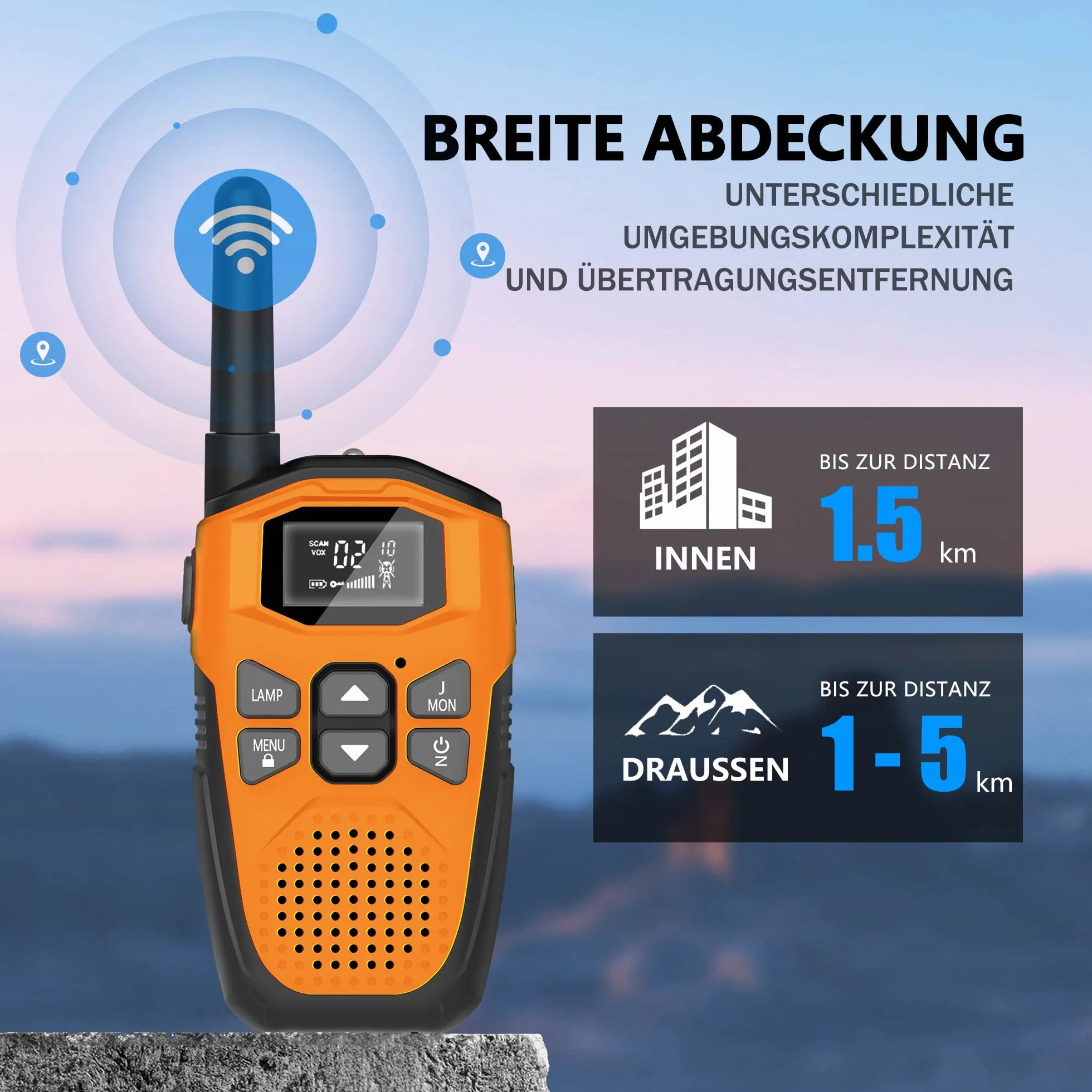 Walkie Talkie dla dorosłych Dzieci dalekiego zasięgu, 2 sztuki radiotelefonu NXGKET z wbudowanymi bateriami, zabawki dla dzieci w wieku 3–12 lat, 16-kanałowy kabel USB typu C VOX na kemping