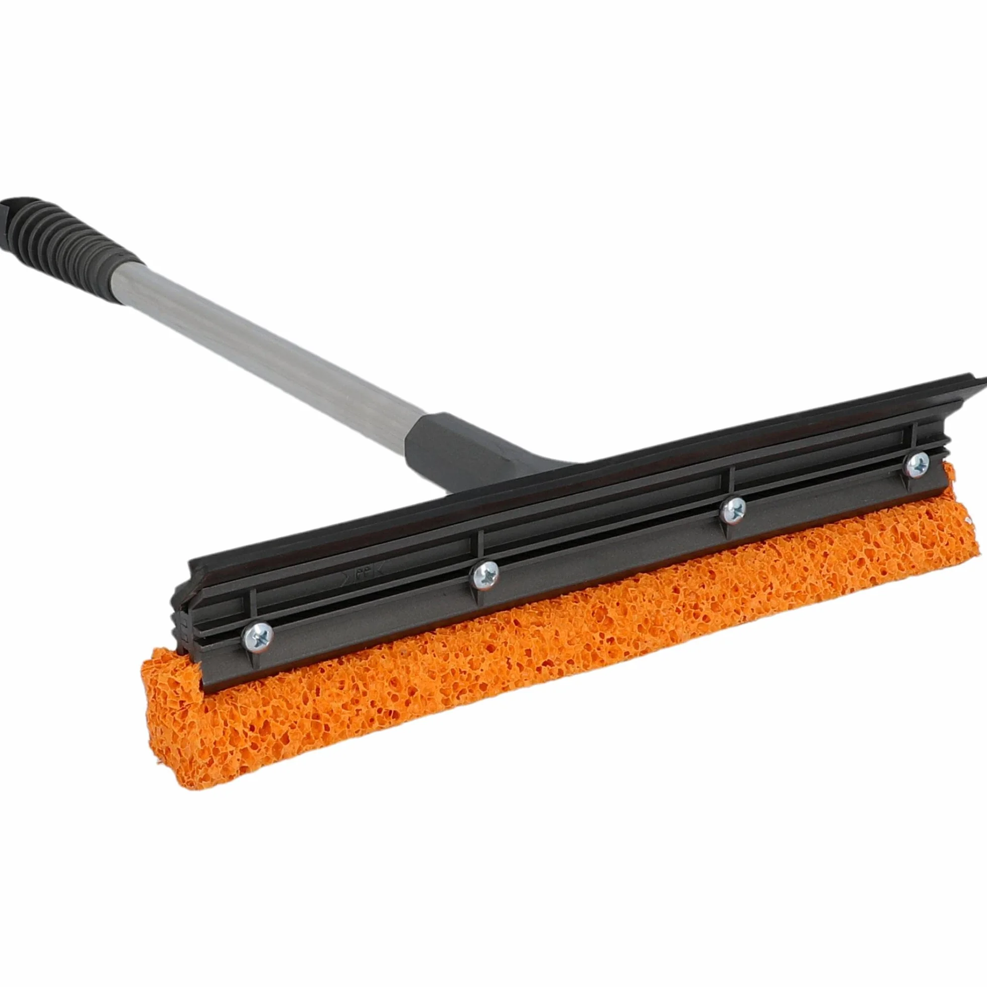 NIGRIN Środek do czyszczenia szyb 240 x 410 mm, ze ściągaczką i gumową gąbką, długość: 41 cm, szary