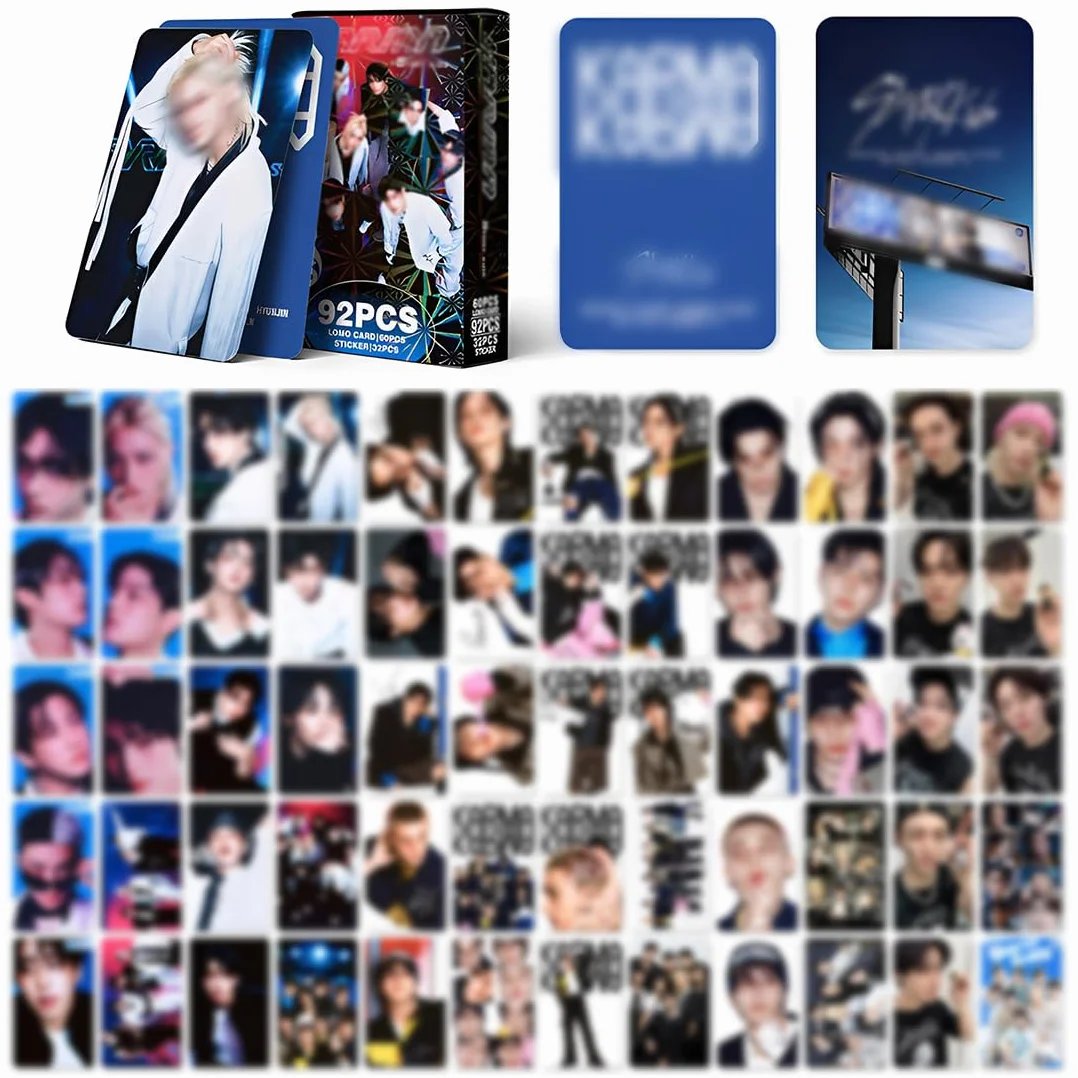 92 szt. KP0P SKZ00 Karty fotograficzne dla dzieci, karty Lomo, nowe albumy dla fanów