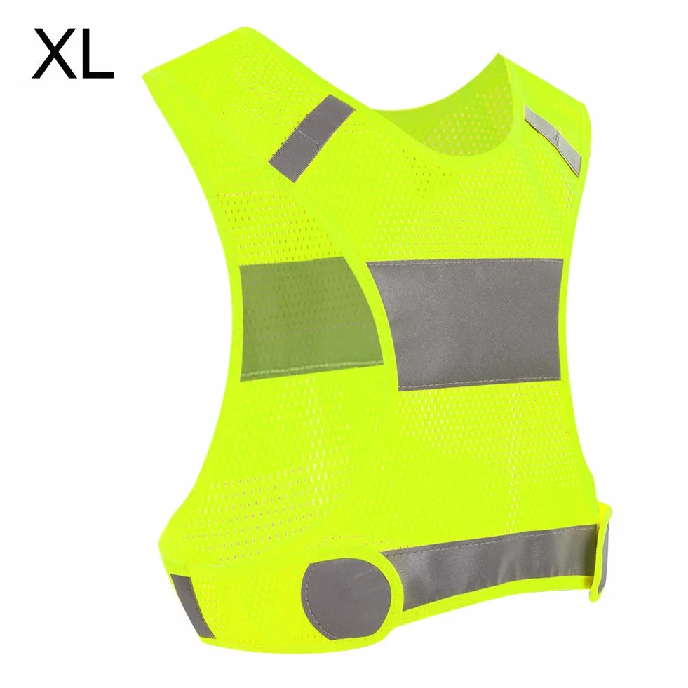 Kamizelka Odblaskowa do Biegania 200 M Fluorescencyjny Żółty XL