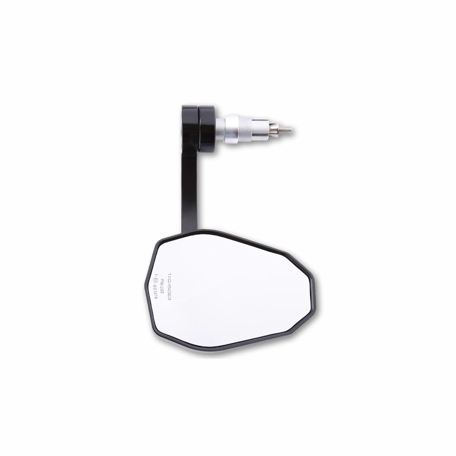 Highsider 301-026 Lenkerendenspiegel aluminium lusterko kierownicy, czarne
