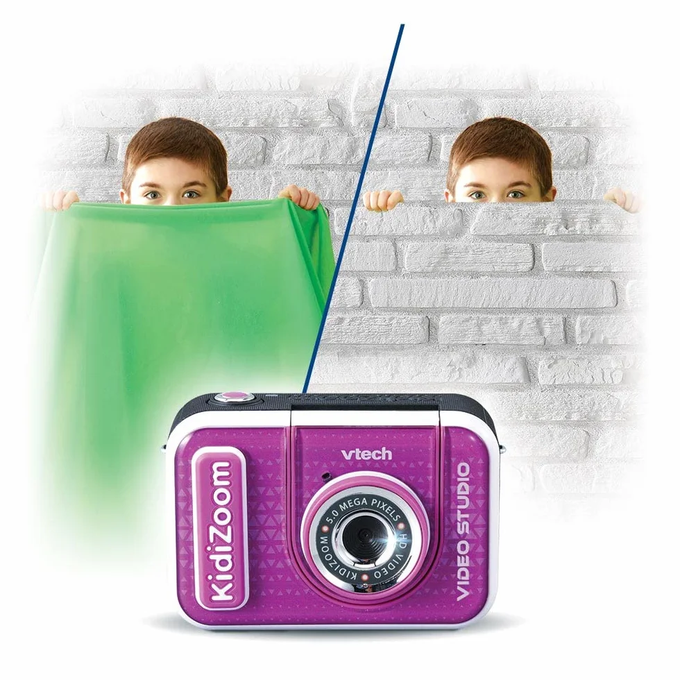 VTech 80-531815-035 - Kidizoom Video Studio HD - Wielofunkcyjny aparat HD, efekty specjalne, trucking - wersja PL, Ciemny róż