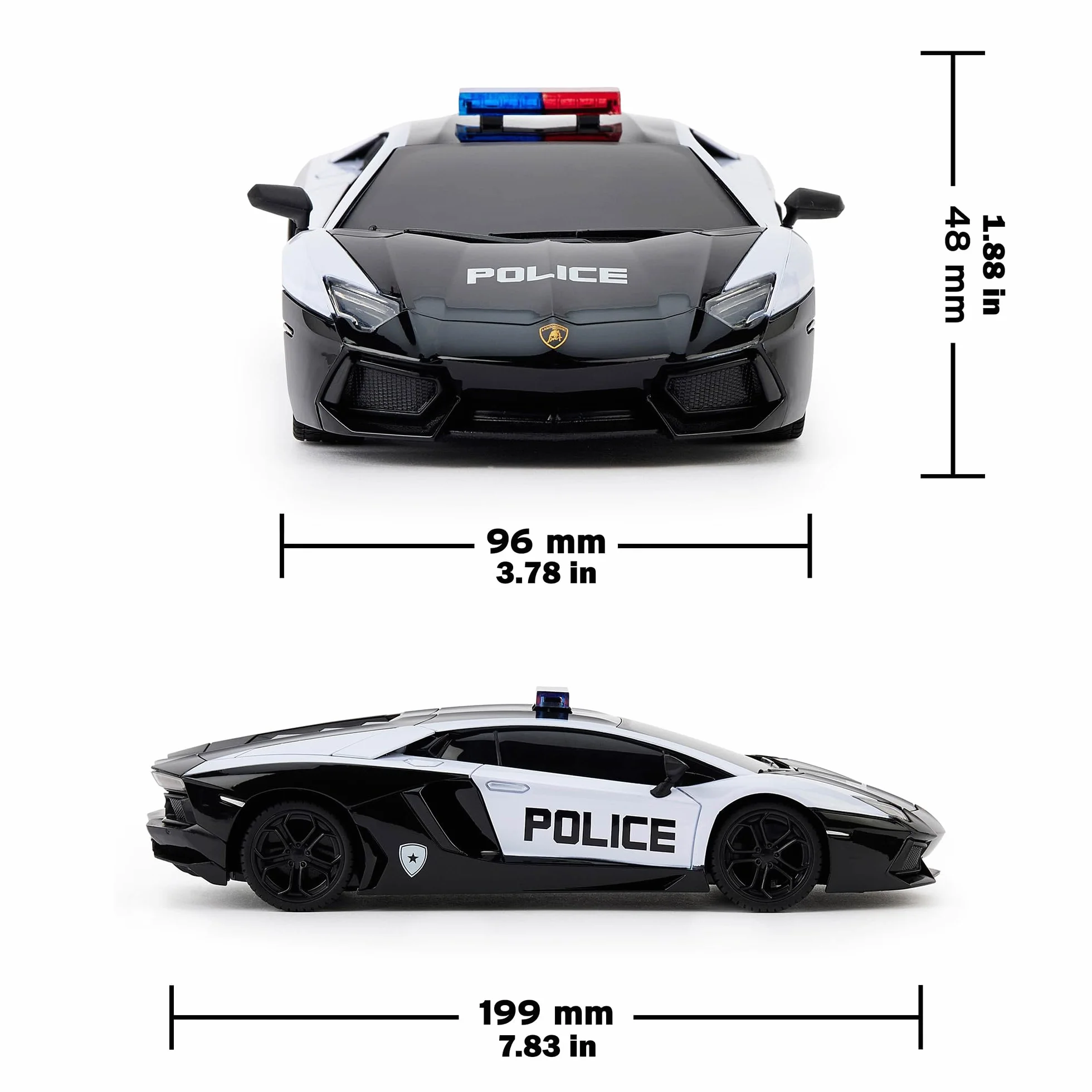CMJ RC Cars Lamborghini Aventador LP700-4 samochód policyjny oficjalnie licencjonowany samochód zdalnie sterowany samochód w skali 1:24 światła robocze 2,4 GHz
