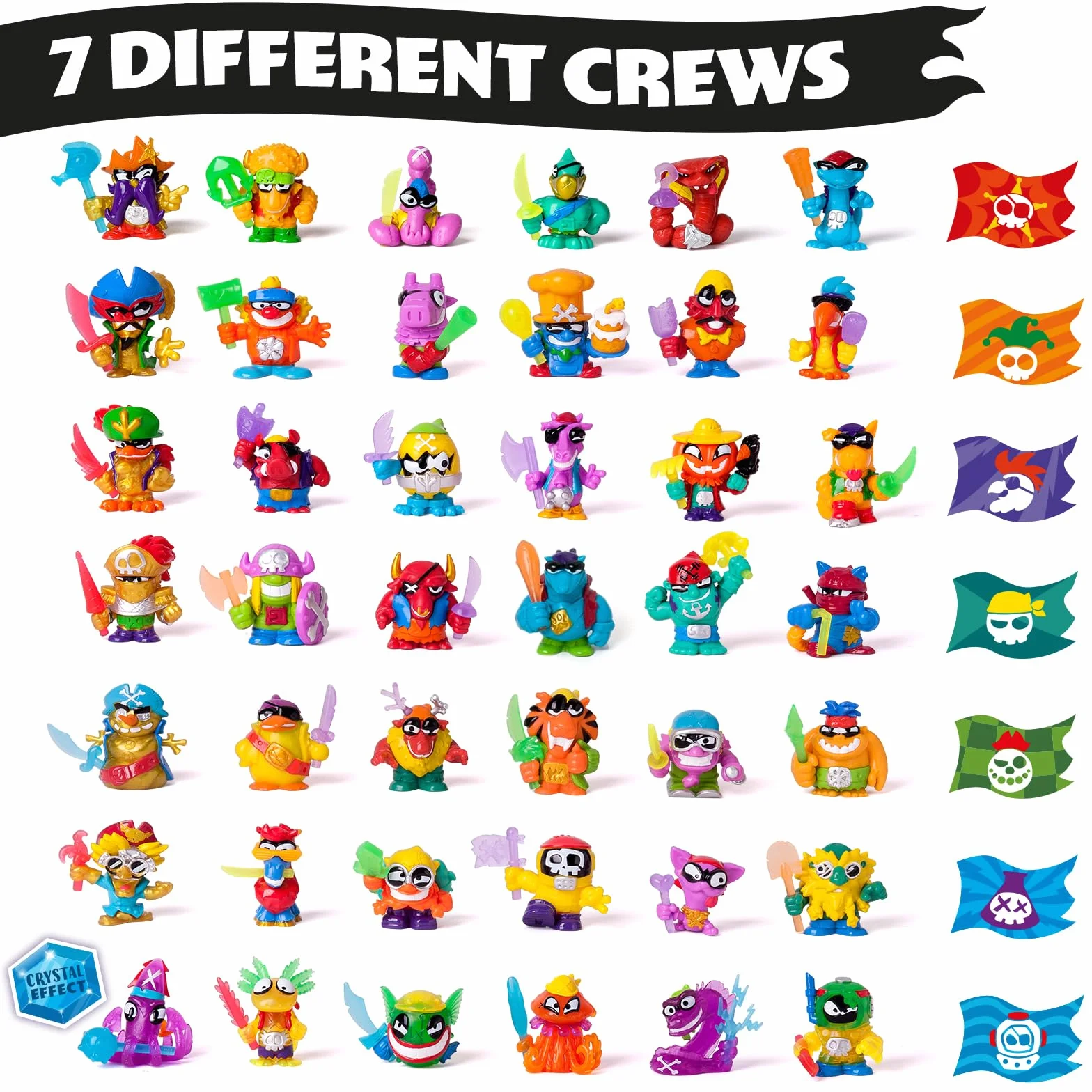 PIRATIX Seria Shark Treasure One Pack 24szt.– Pudełko zawiera 24 saszetki z kolekcjonerskimi figurkami piratów z serii Shark Treasure. Każda saszetka zawiera 1 figurkę Piratix i 1 akcesorium.