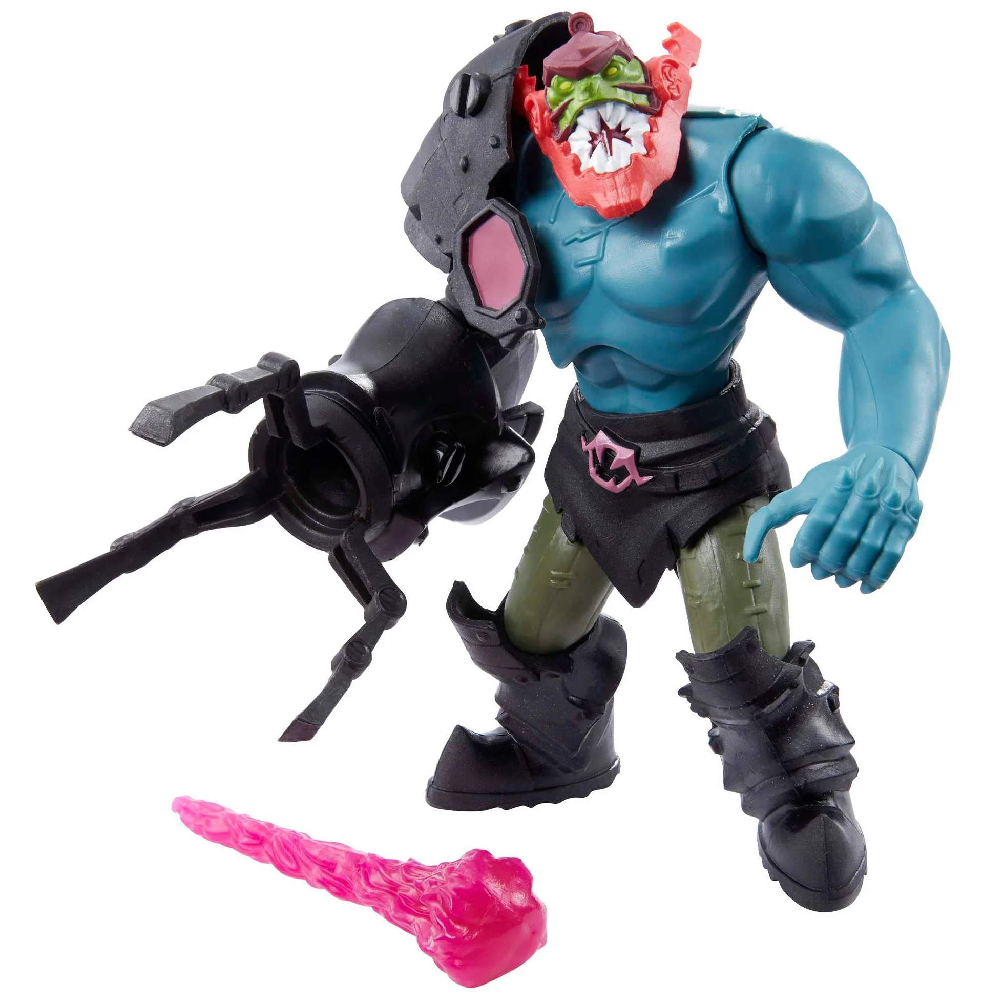 He-Man i władcy wszechświata Żelaznoszczęki Figurka podstawowa z ruchomymi punktami + akcesorium, inspirowana serialem animowanym, prezent dla dzieci od 4 roku życia, HBL69