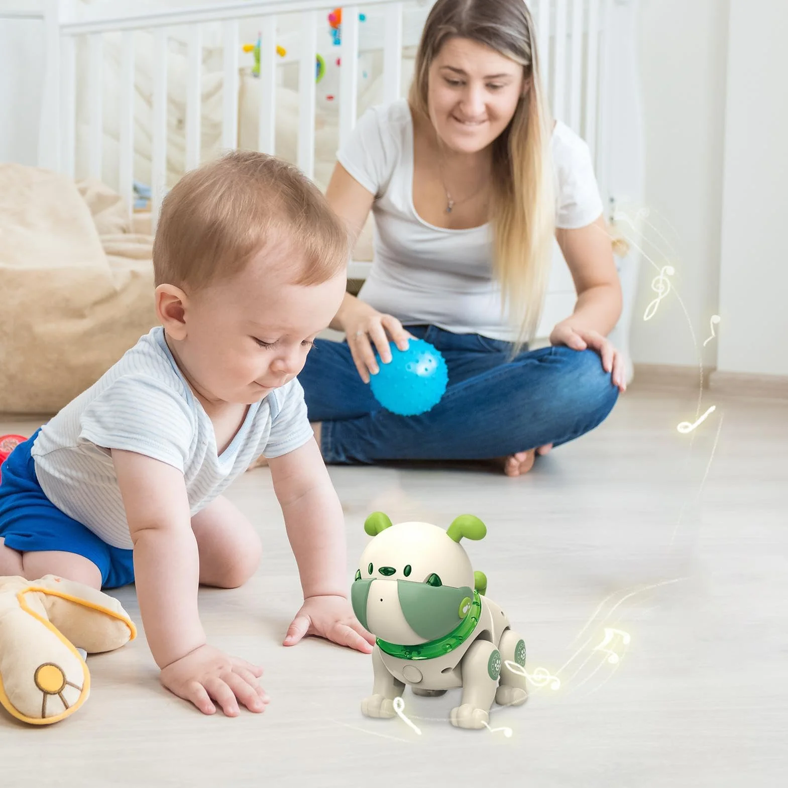 Children Intelligent Robotic Dog, Children Remote Control Robot Toy Dog, Early Learning Toy, Smart Touch Sensing Animals Backyard, Singing Robot Dog, Easy To Use, Portable for Boys Girls