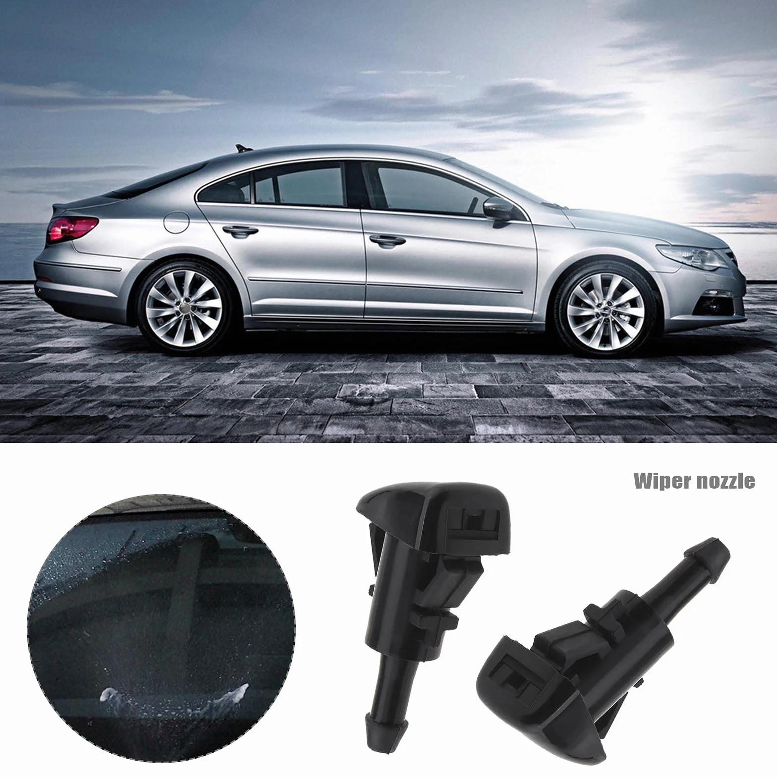 Create idea 2 dysze spryskiwacza przedniej szyby 986302K100 kompatybilne z Hyundai ix35 Tucson MK2 Accent RB Equus Santa Fe Sonata YF kompatybilne z Kia Sorento MK2 Sportage MK4