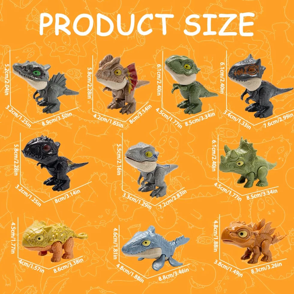 10 szt. gryzący palec dinozaur zabawka interesująca interaktywna zabawka na imprezę dla dzieci gryząca ręka dinozaur zabawki dinozaur palec kukiełki dinozaury palce zabawki dla dzieci