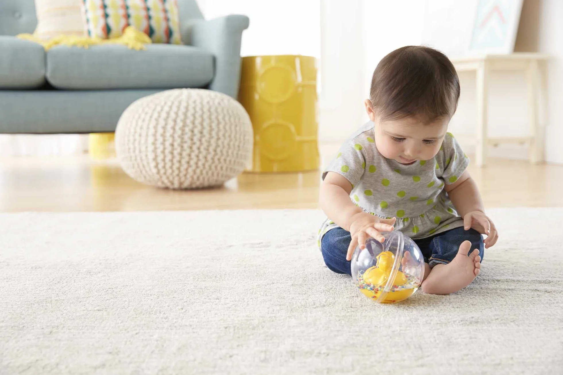 Fisher-Price Wodni przyjaciele Kąpielowa kaczuszka Zabawka aktywizująca do raczkowania dla dzieci od 3 miesiąca, 75676