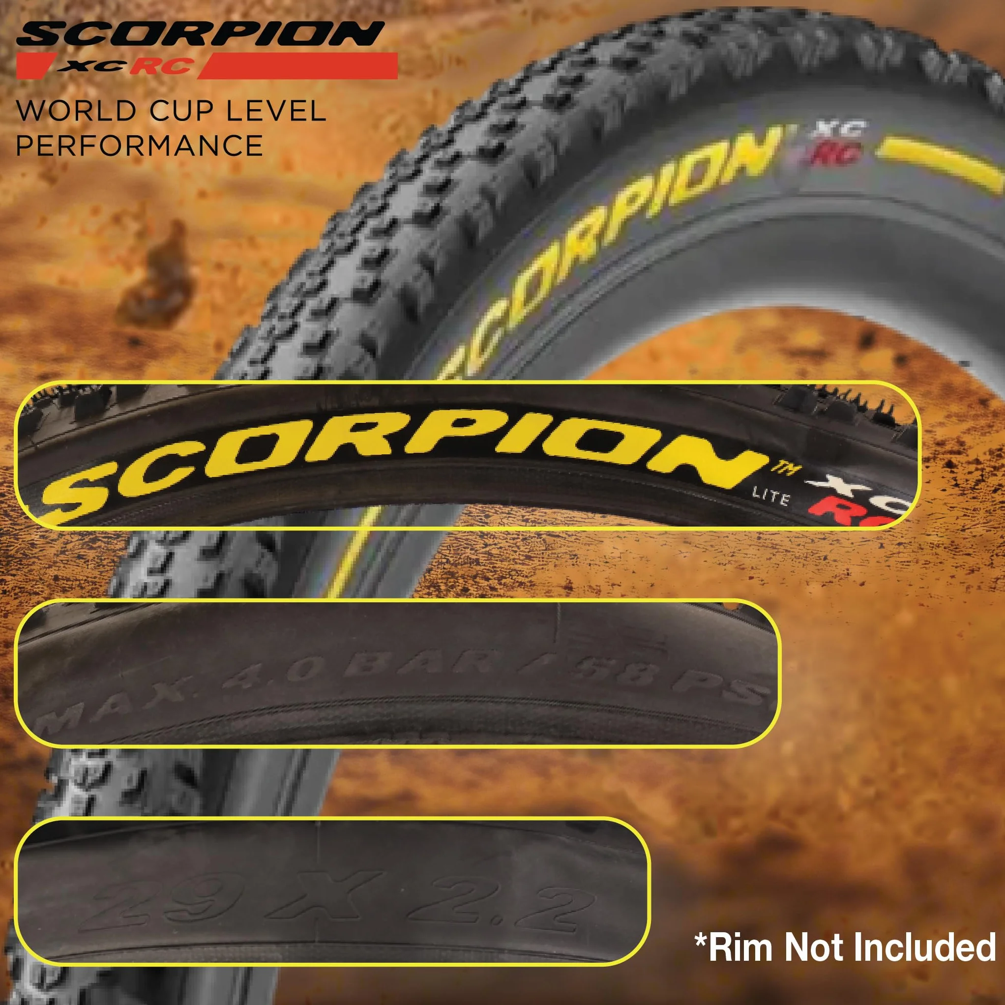 Pirelli Scorpion XC Rc Lite Kopertone Unisex Dorosły, Nero, 29x2,2