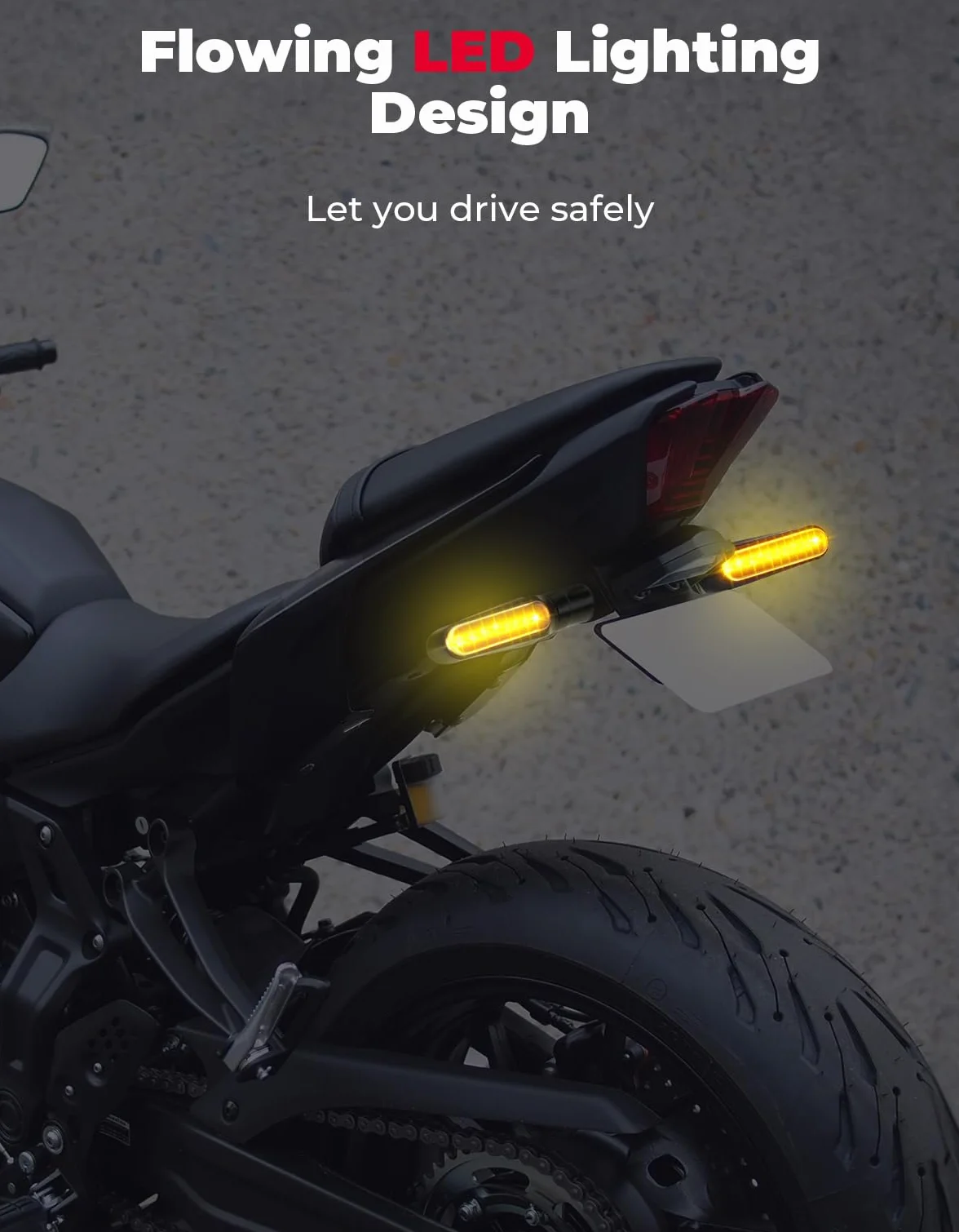 KEMIMOTO Kierunkowskazy LED 12 V bardzo jasne M8 czarne uniwersalne, kierunkowskazy LED E24 Mark, wodoszczelność IP67, światła do jazdy dziennej do motocrossu, 2 sztuki