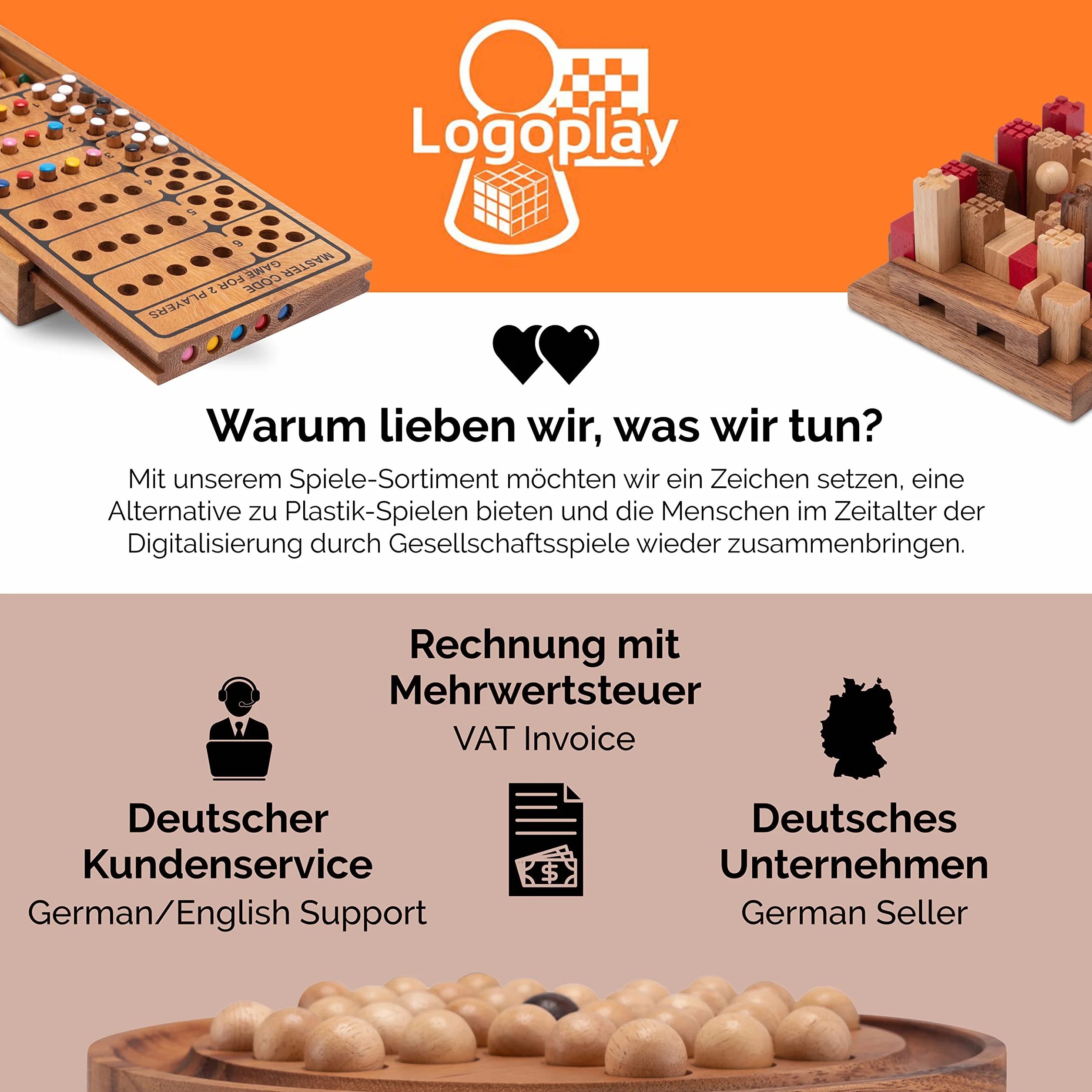 LOGOPLAY Khun Phan rozm. L - gra przesuwna - gra myśląca - gra logiczna - gra logiczna z drewna