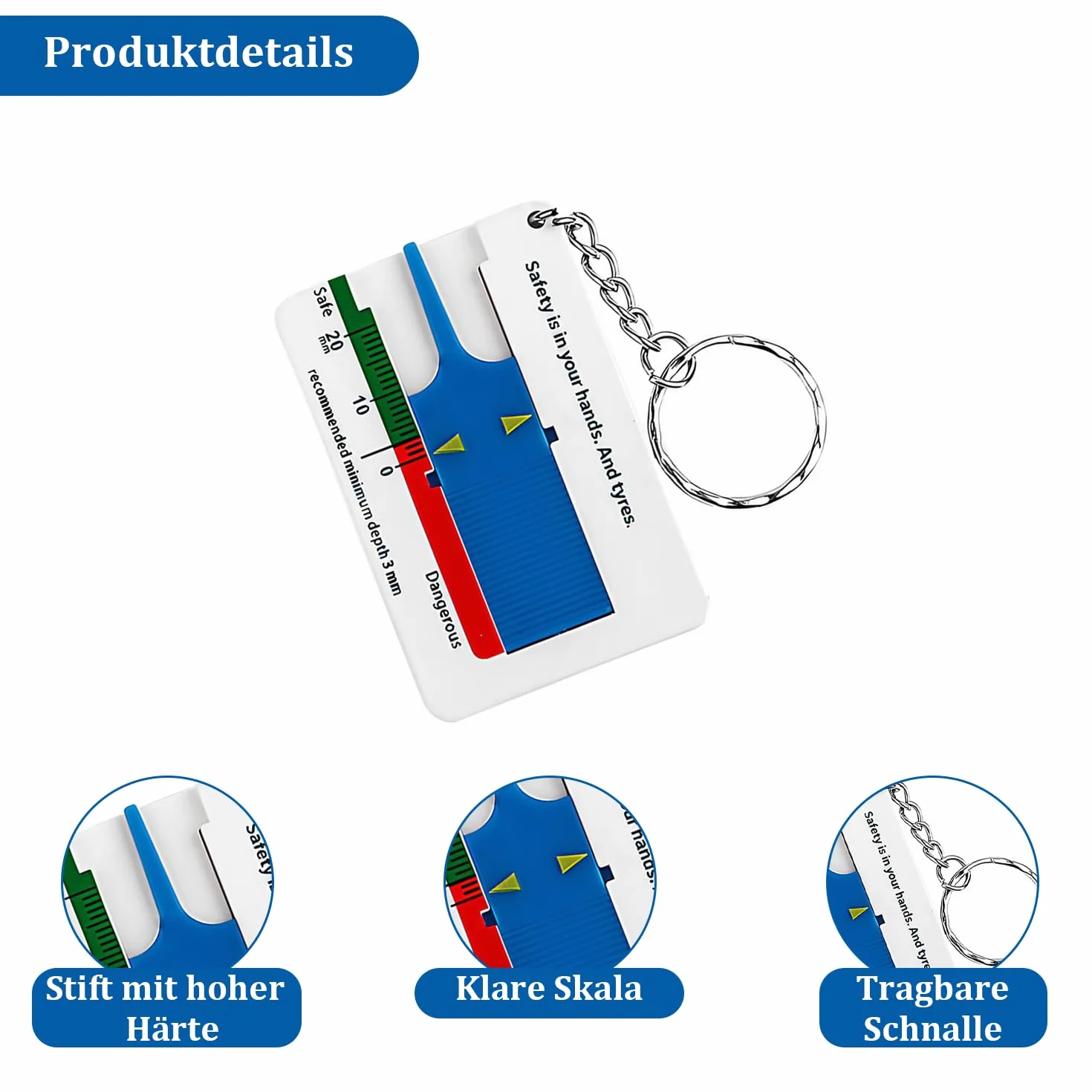 Miernik głębokości bieżnika, do opon 0-20 mm, tworzywo sztuczne, głębokościomierz, opony, przenośny, głębokościomierz, głębokościomierz, głębokość bieżnika, miernik głębokości profilu, do motocykli,