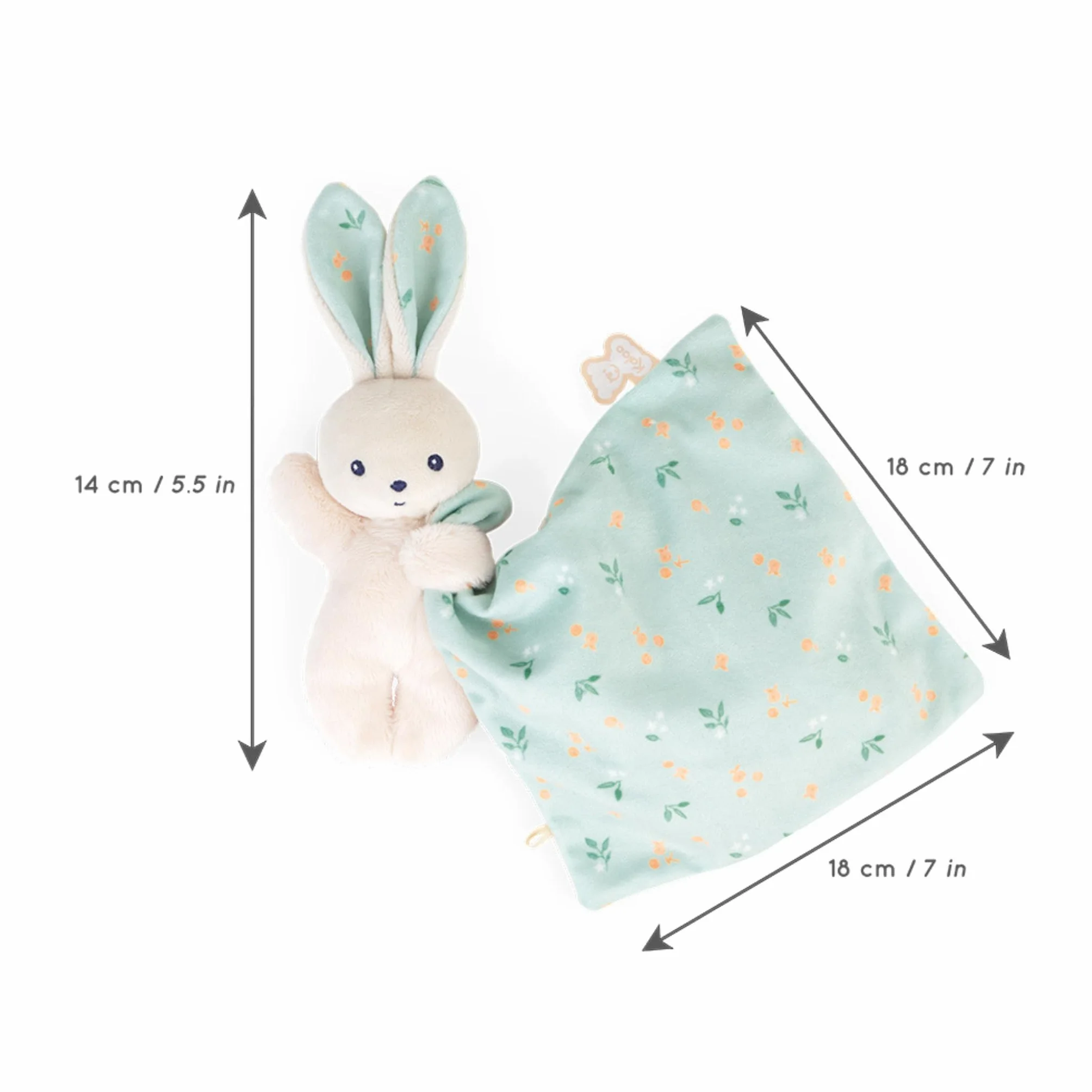 KALOO Kwadrat miękki miękki królik bukiet cytrusów 17CM