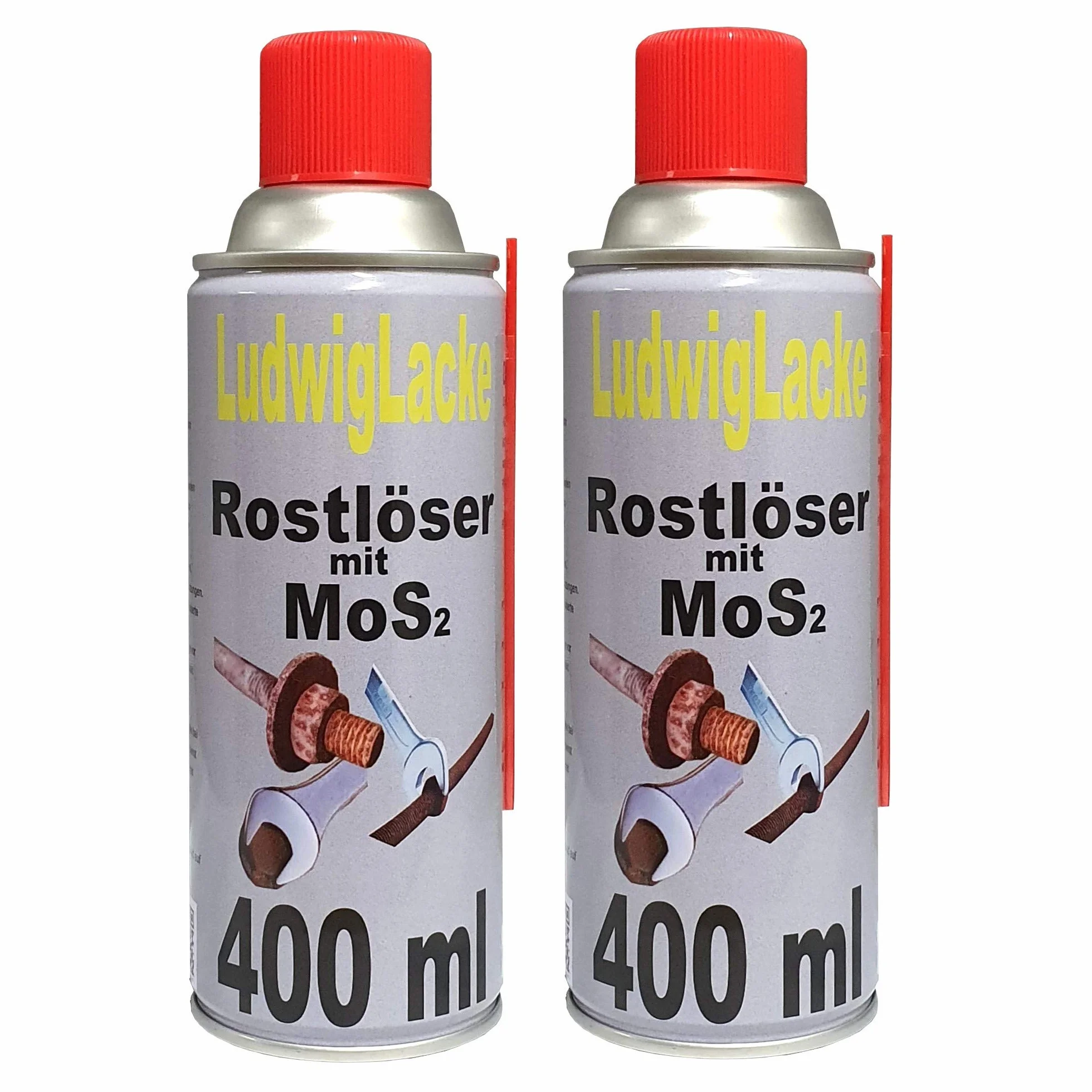 Odrdzewiacz Usuwacz rdzy 2 x 400 ml spray MoS2 Ludwig Autolacke