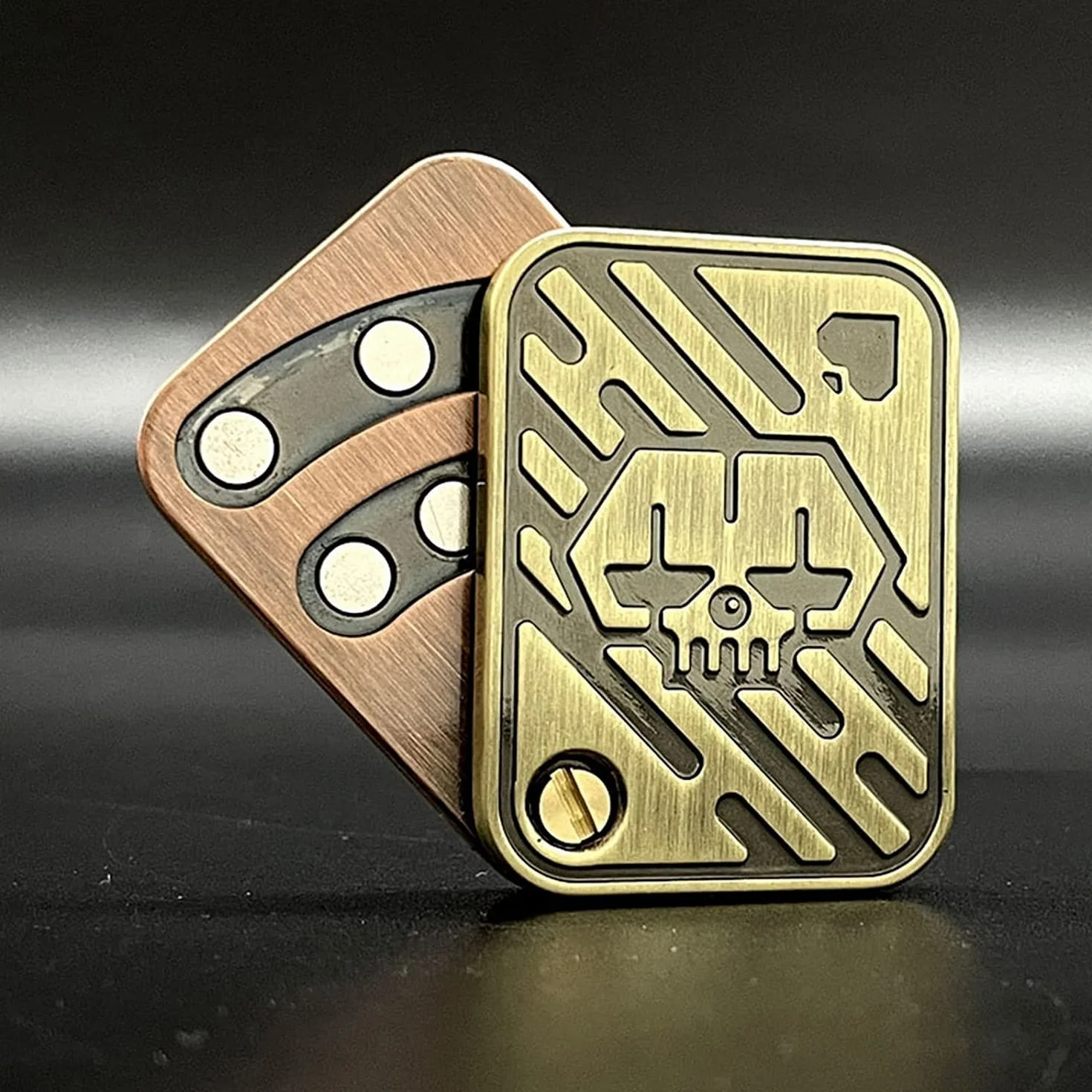 Fidget Slider Toy, Metal Poker Fidget Slider EDC Adult Fidget Toys, ADHD Autism Sensory Toys, Lękowe Zabawki Antystresowe, Zabawki na Biurko, Prezenty dla Chłopaka i Ojca