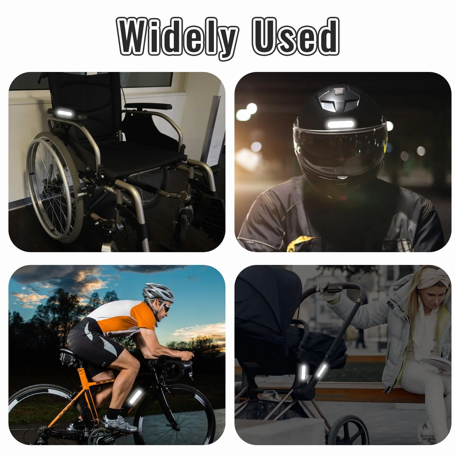 Cobee 10 sztuk odblaskowe naklejki na kask motocyklowy, 15,5 x 10 cm Czarne odblaskowe naklejki Czarne odblaskowe naklejki na kask motocyklowy Naklejka na kask odblaskowa
