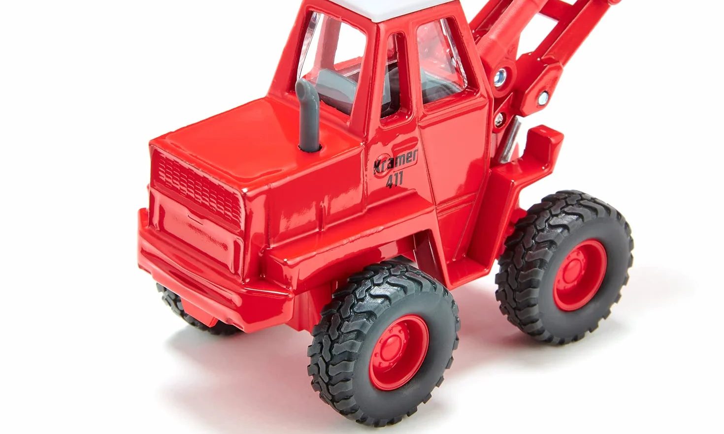 Siku 3563, Ładowarka kołowa Kramer 411, Zabawka dla dzieci, 1:50, Metal,tworzywo sztuczne, Czerwony, Ruchoma łopata i ramię ładowarki, Gumowe opony z głębokim bieżnikiem