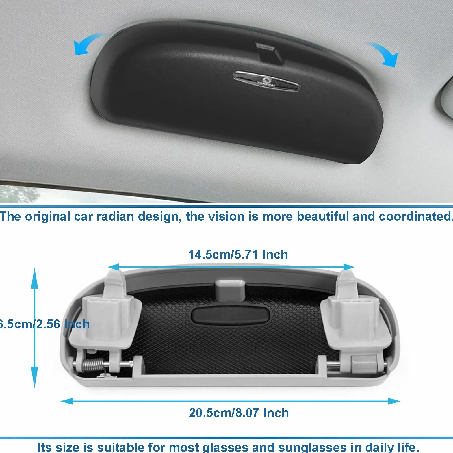 Samochodowe etui na okulary kompatybilne z VW Golf 7 7.5 2013-2019 VW Tiguan 2 2016-2023, uchwyt na okulary przeciwsłoneczne, pudełko do przechowywania okularów, VW Golf 7, akcesoria, etui na