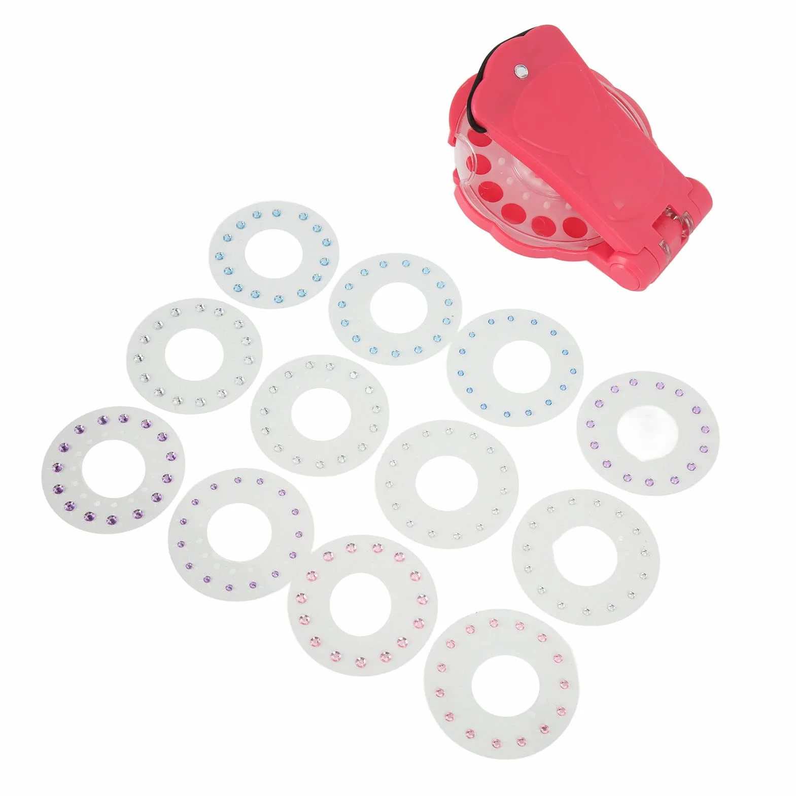Zestaw Bedazzler do Włosów z Dżetów, Narzędzie do Stylizacji Włosów Bling, Kolekcja Radiance Glam Collection Hair Bling Gems dla Dziewczynek, Dostępne Są 12 Arkuszy Rhinestone